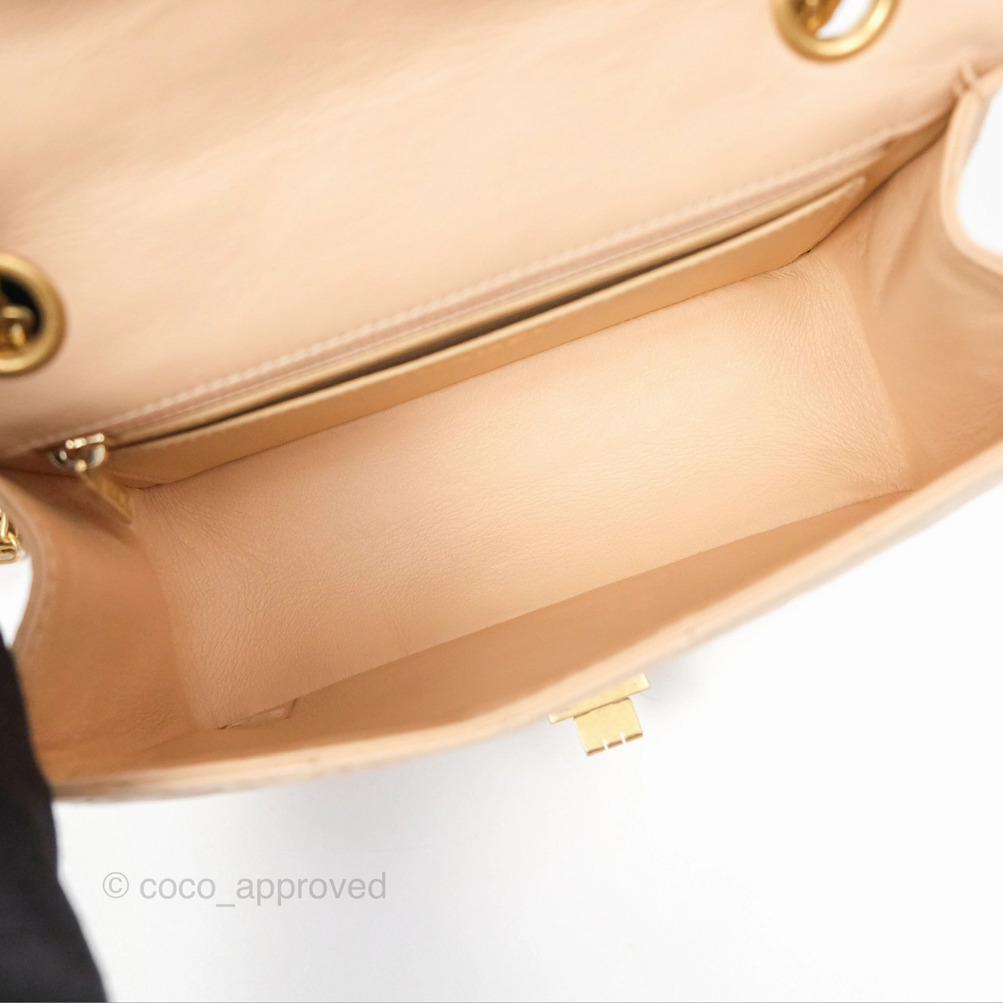 Chanel Mini Reissue 224 Beige Aged Calfskin Aged Gold Hardware