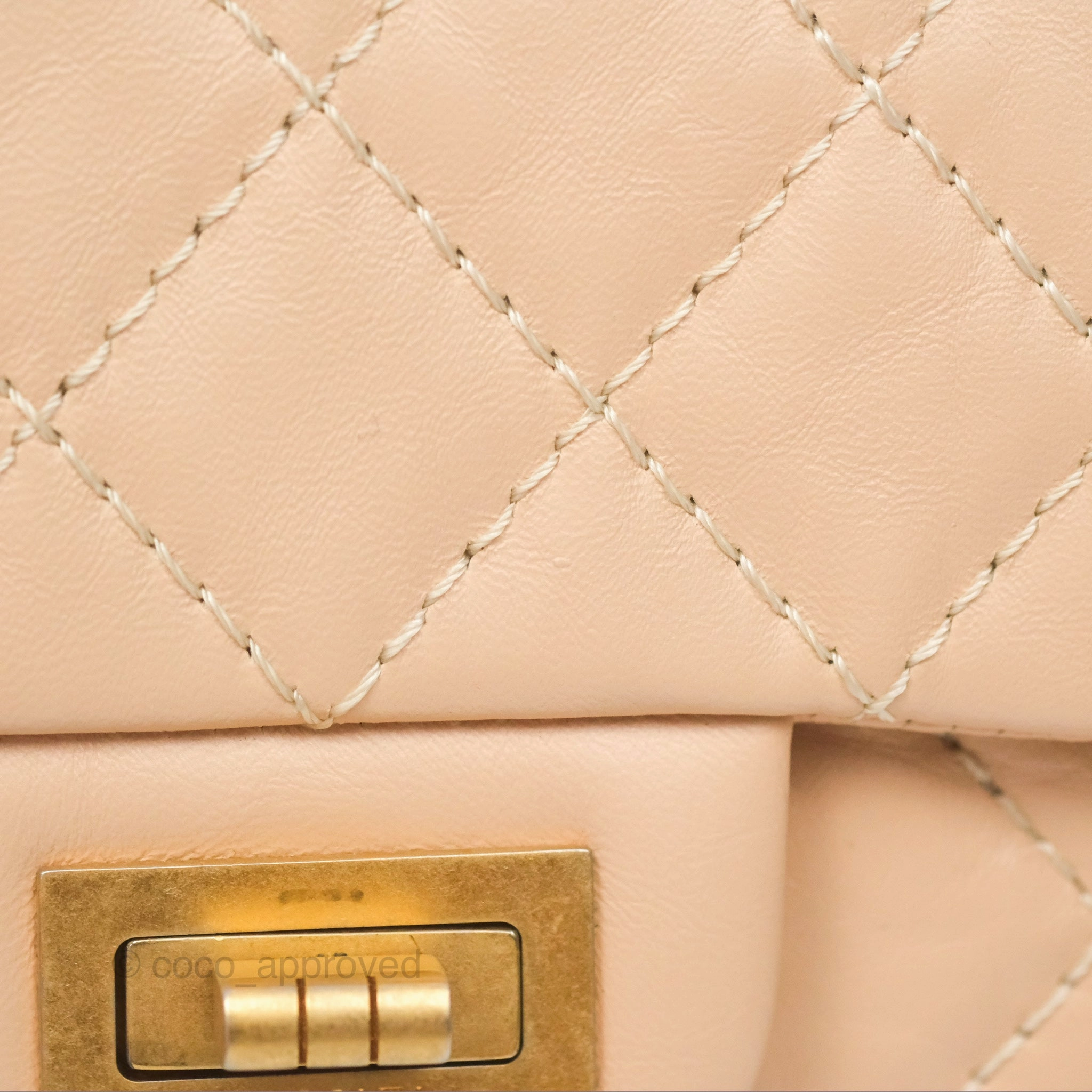 Chanel Mini Reissue 224 Beige Aged Calfskin Aged Gold Hardware