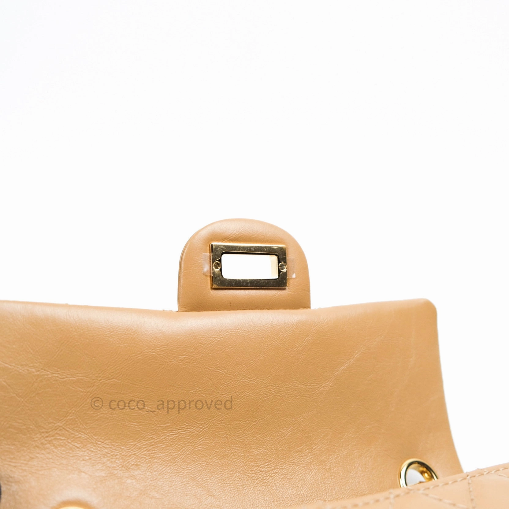 Chanel Mini Reissue 224 Beige Aged Calfskin Gold Hardware