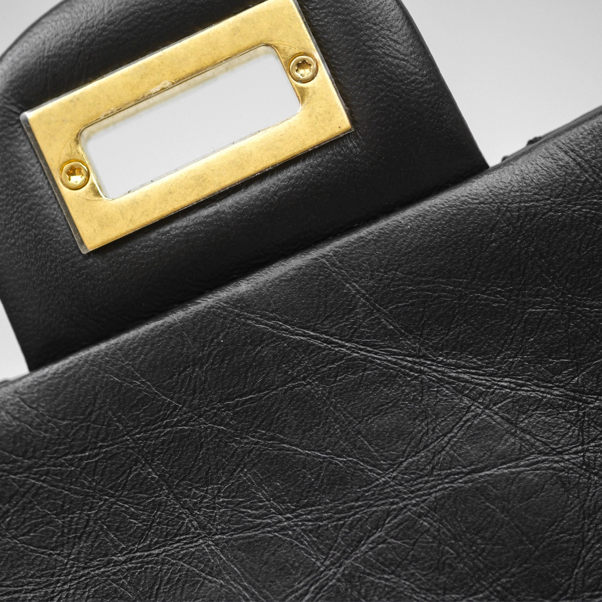 Chanel Mini Reissue 224 Black Aged Calfskin Gold Hardware