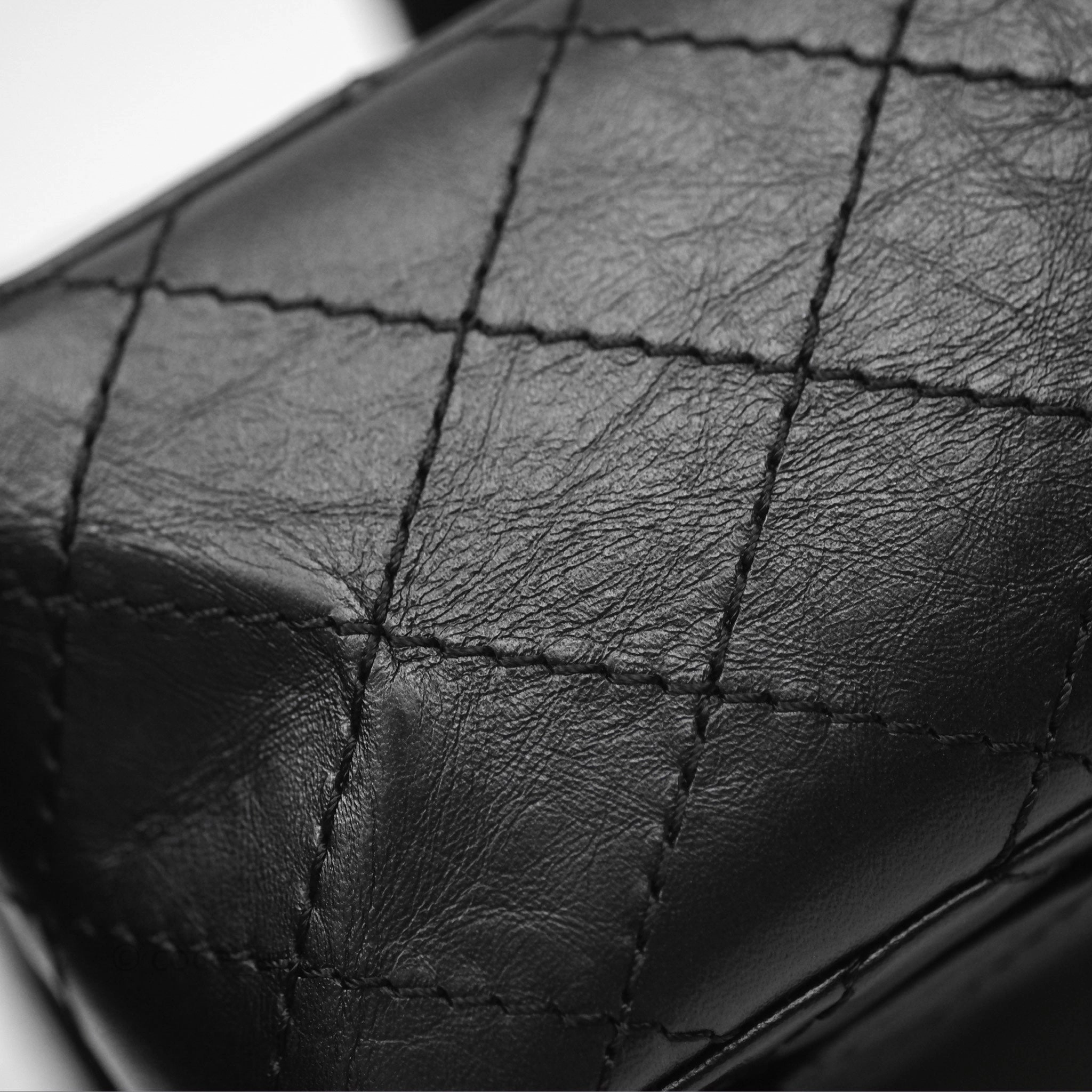 Chanel Mini Reissue 224 Black Aged Calfskin Gold Hardware