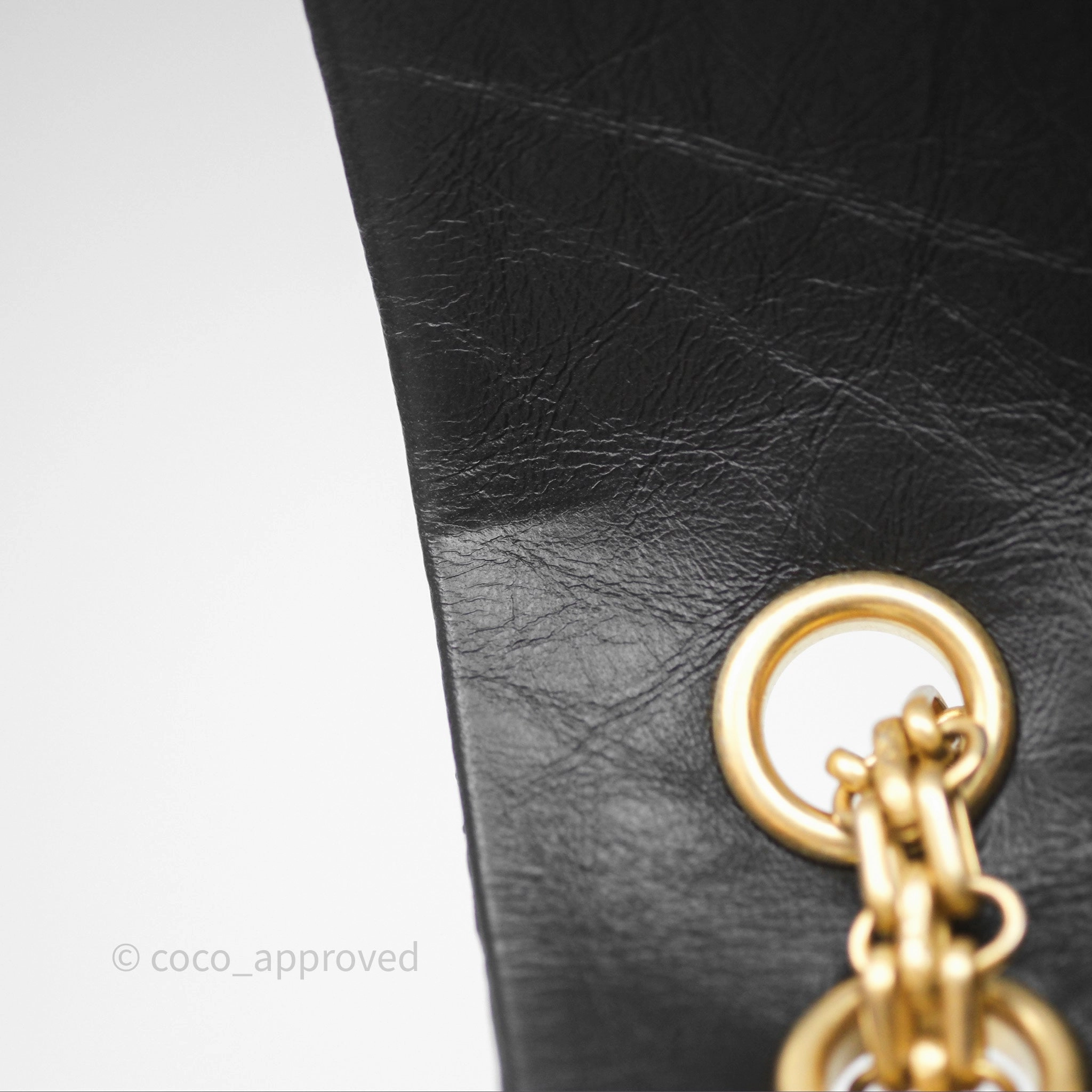 Chanel Mini Reissue 224 Black Aged Calfskin Gold Hardware