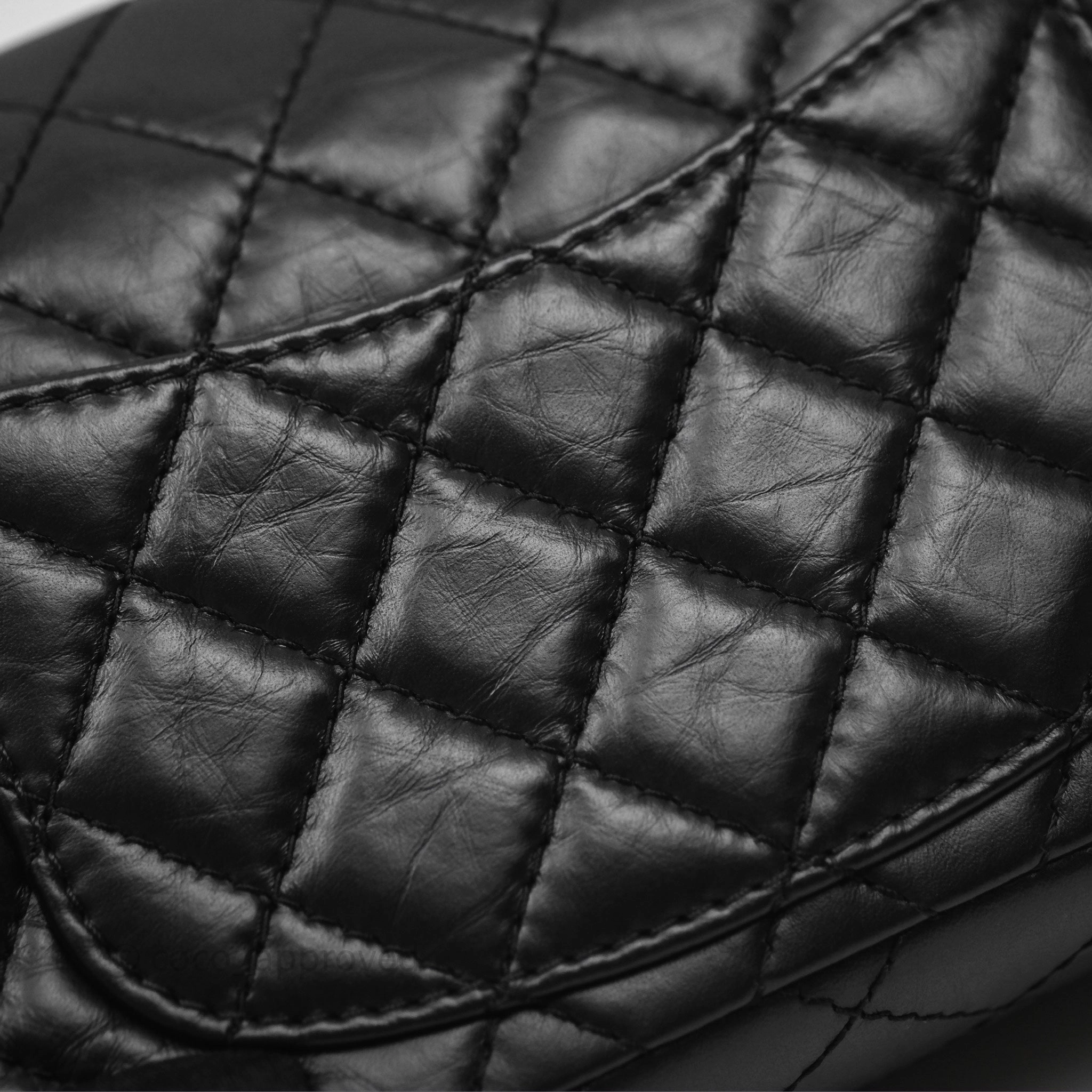 Chanel Mini Reissue 224 Black Aged Calfskin Gold Hardware