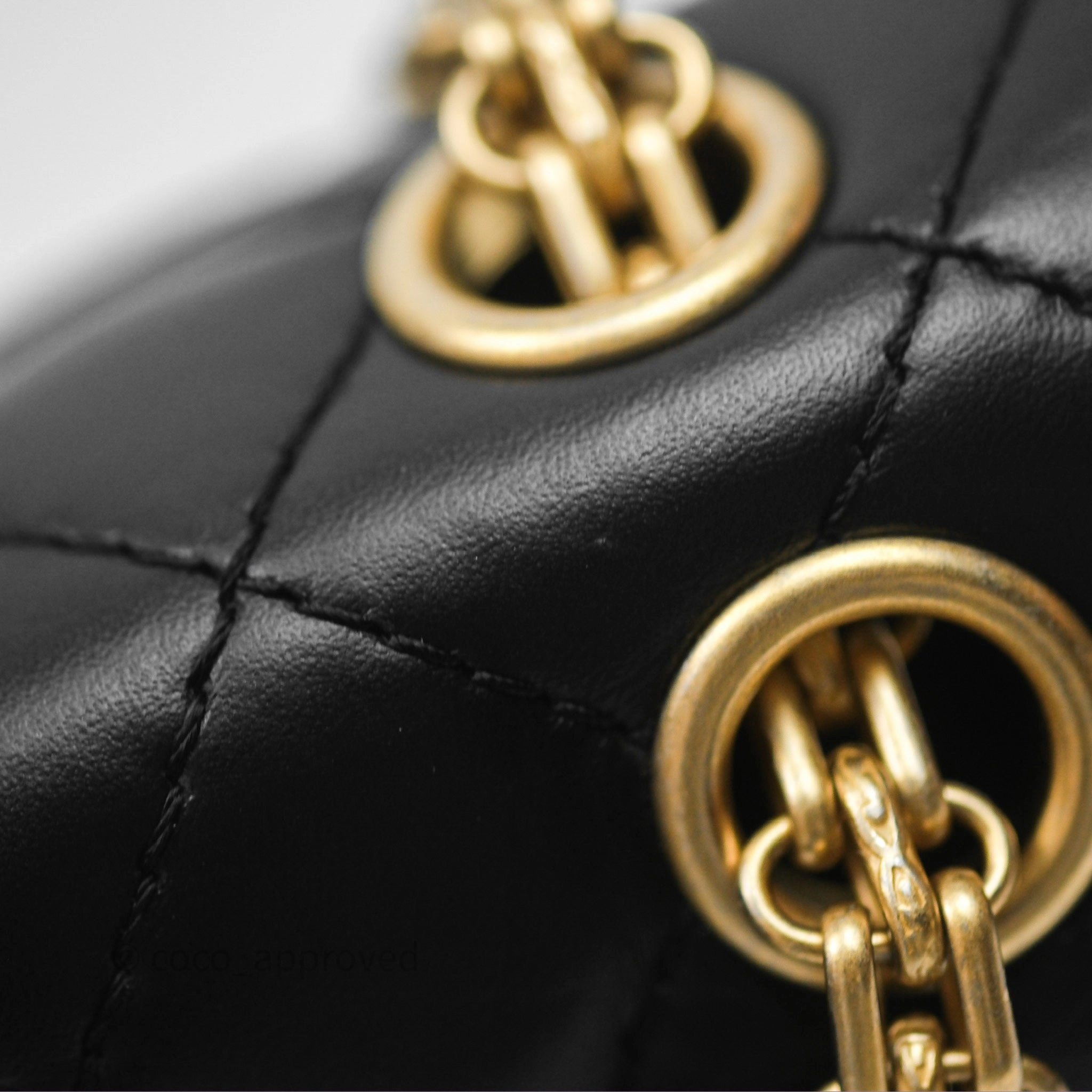 Chanel Mini Reissue 224 Black Aged Calfskin Gold Hardware