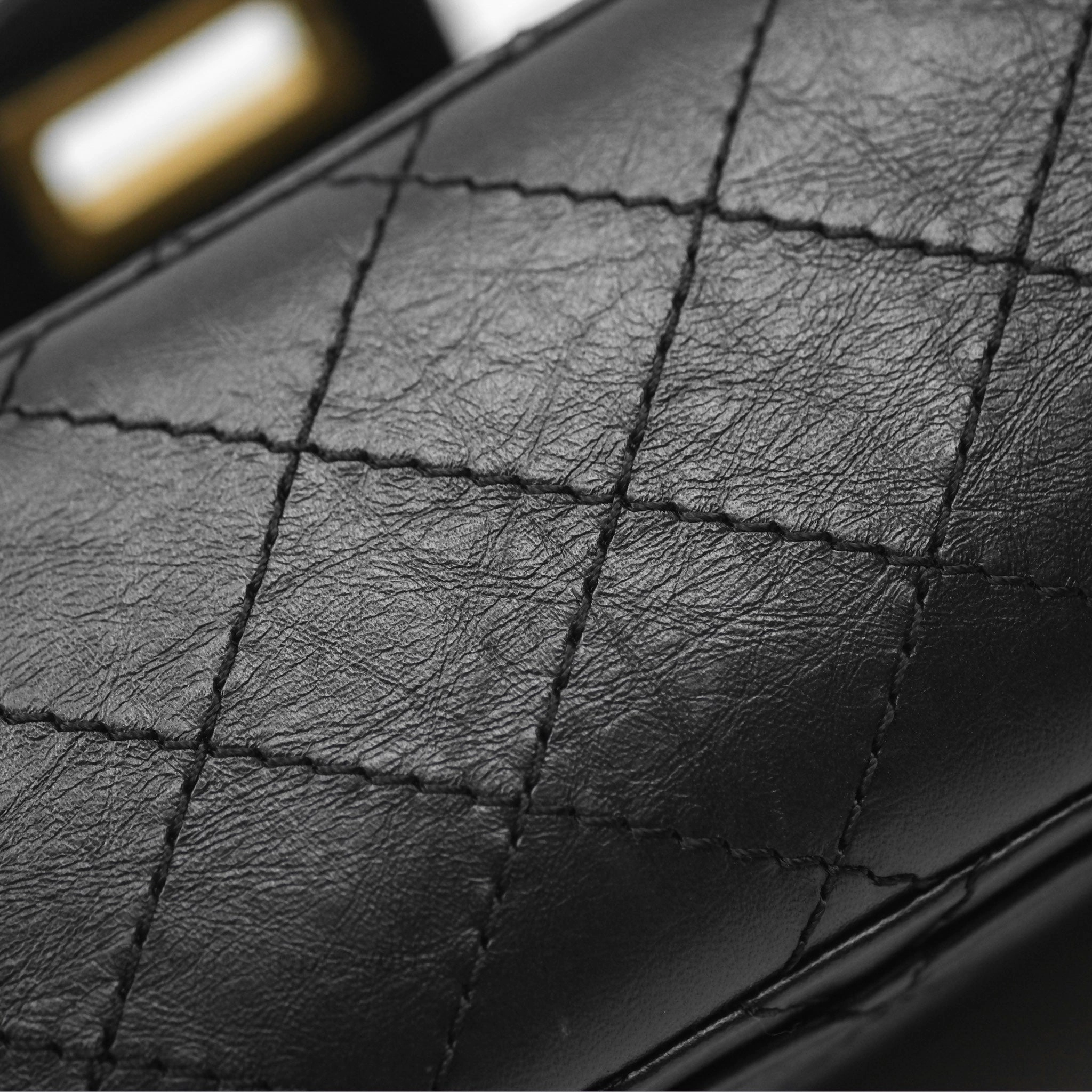 Chanel Mini Reissue 224 Black Aged Calfskin Gold Hardware