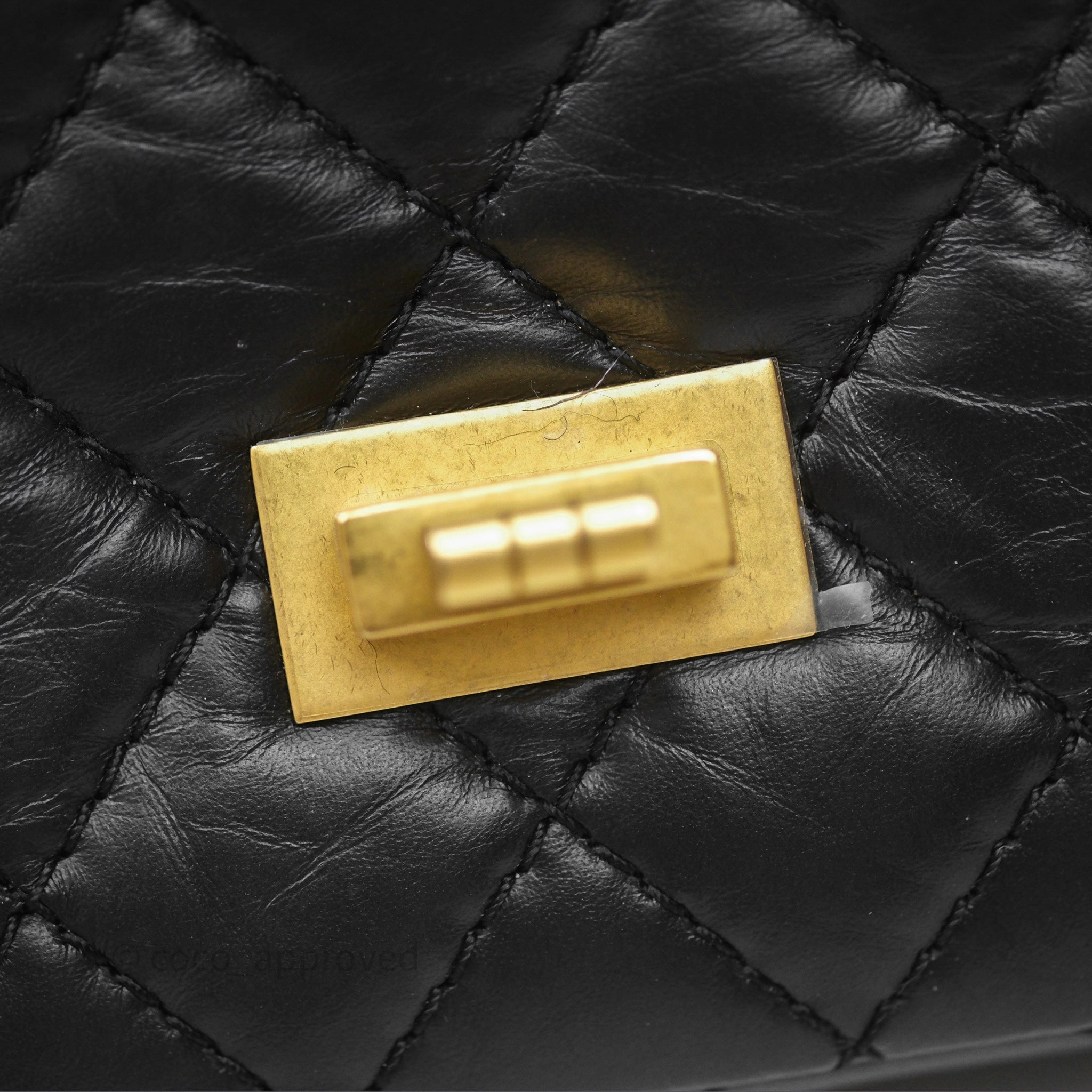 Chanel Mini Reissue 224 Black Aged Calfskin Gold Hardware