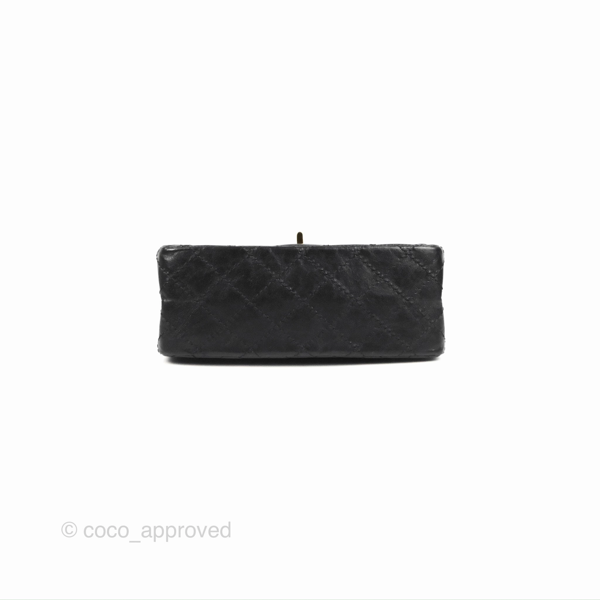 Chanel Mini Reissue 224 Black Aged Calfskin Gold Hardware