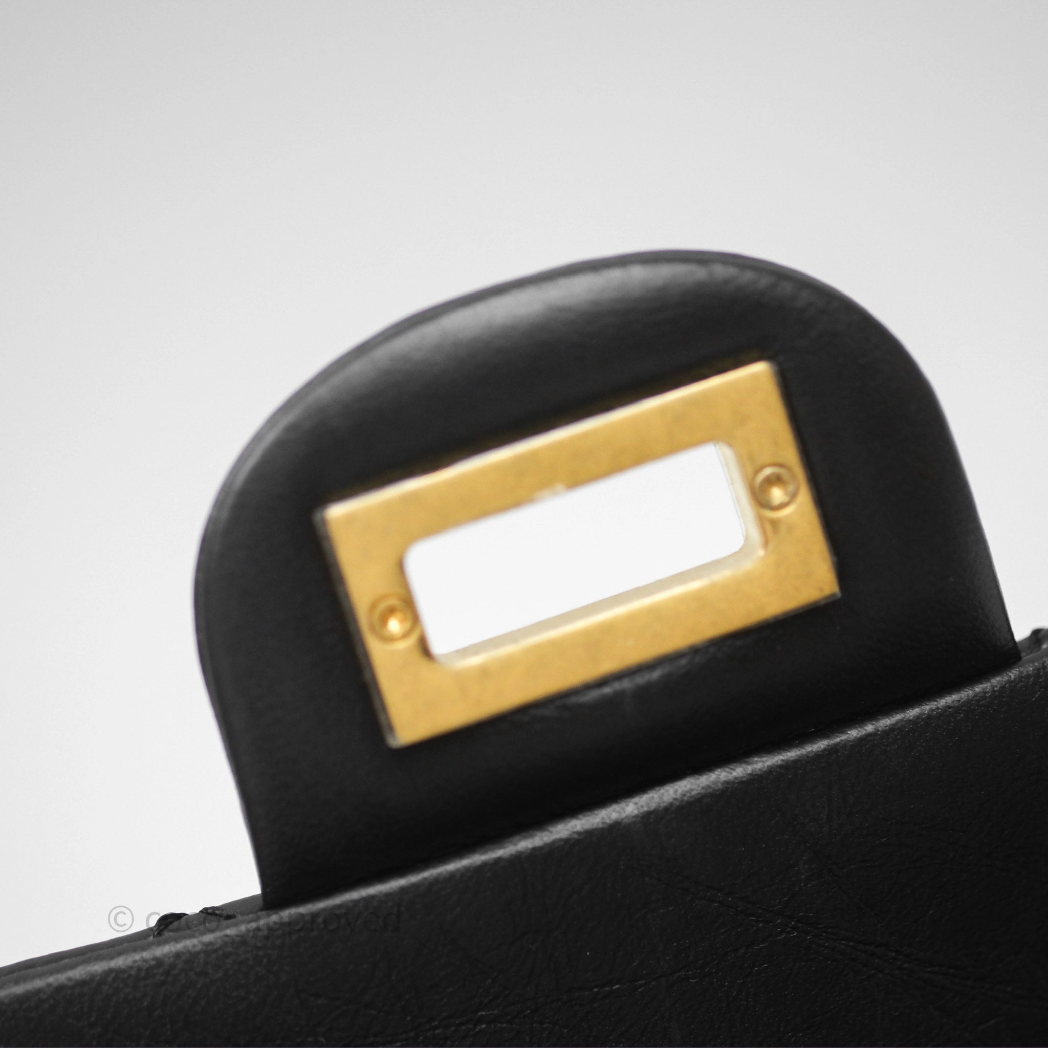 Chanel Mini Reissue 224 Black Aged Calfskin Gold Hardware