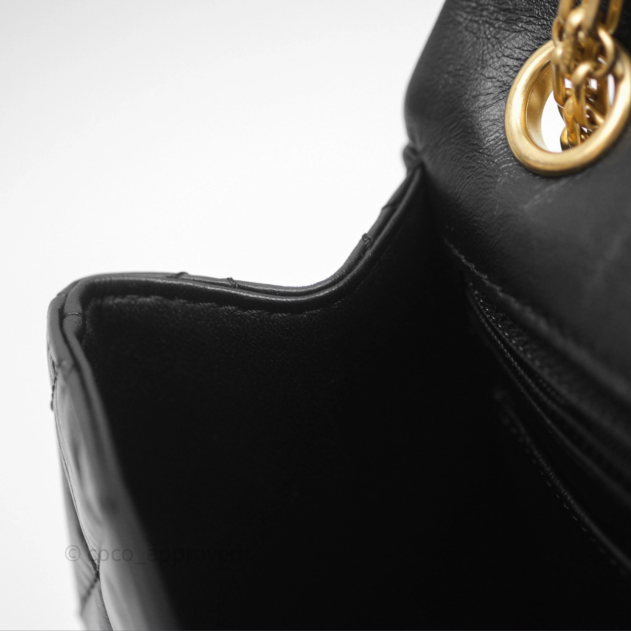 Chanel Mini Reissue 224 Black Aged Calfskin Gold Hardware
