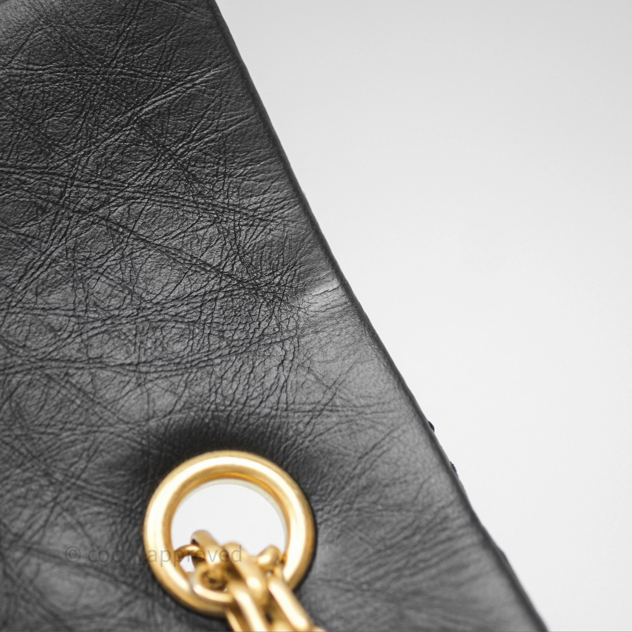 Chanel Mini Reissue 224 Black Aged Calfskin Gold Hardware