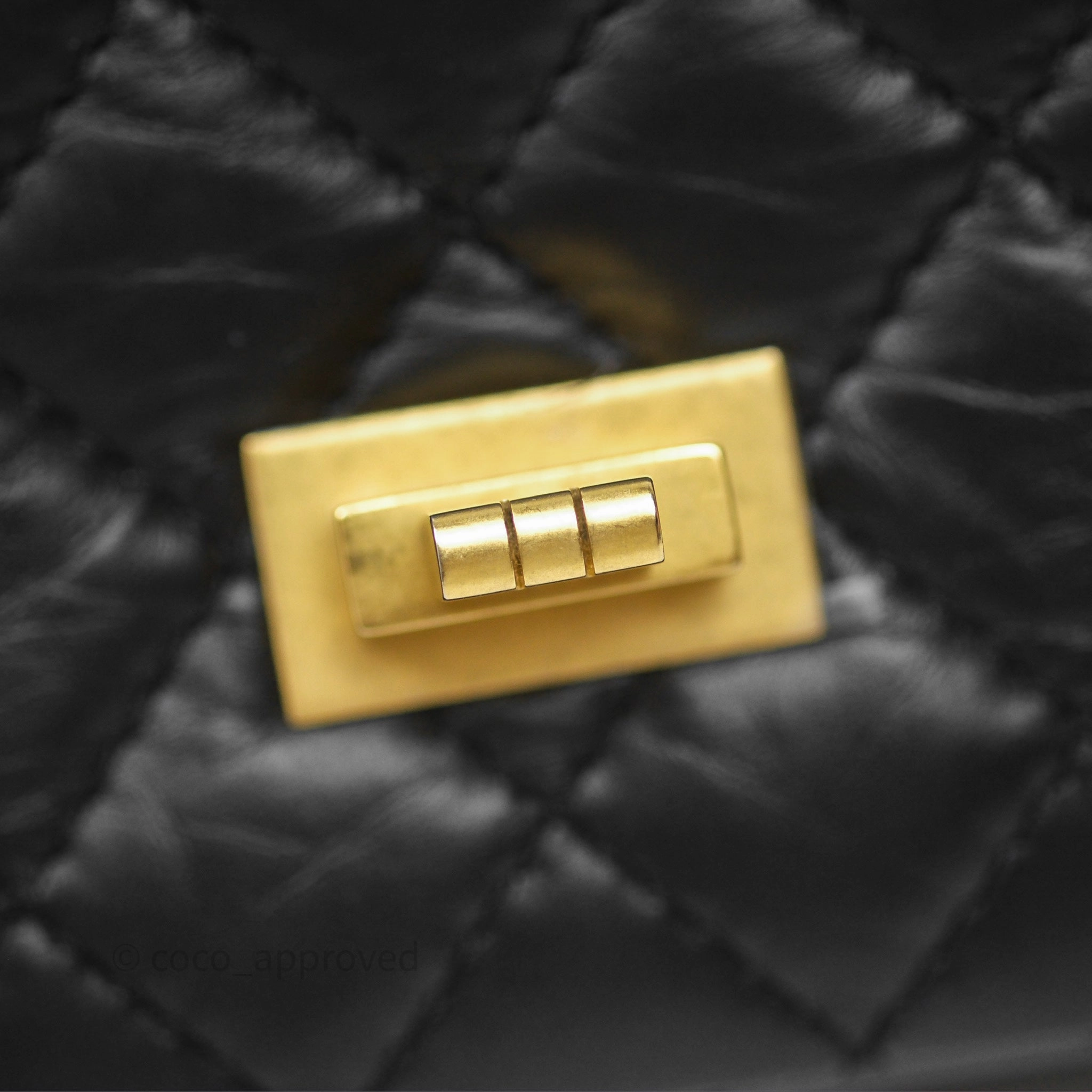 Chanel Mini Reissue 224 Black Aged Calfskin Gold Hardware