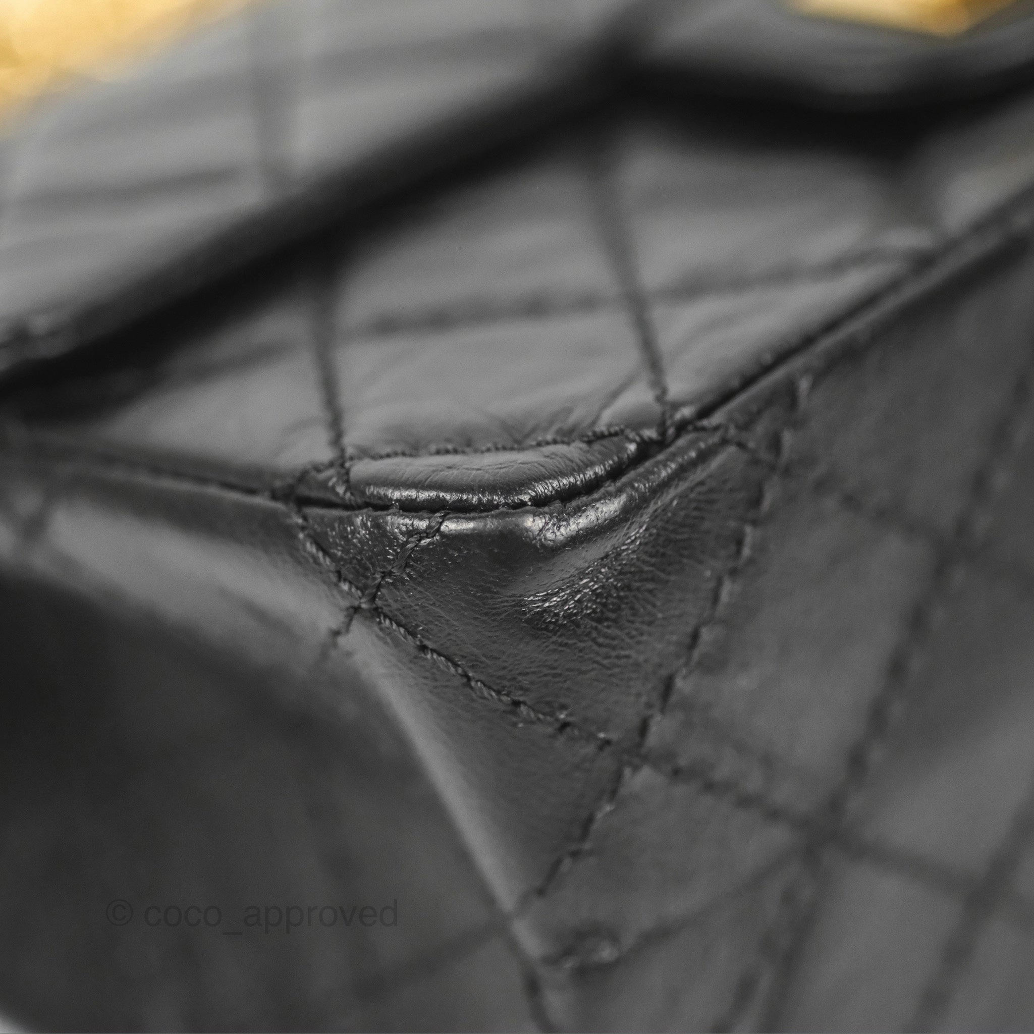 Chanel Mini Reissue 224 Black Aged Calfskin Gold Hardware