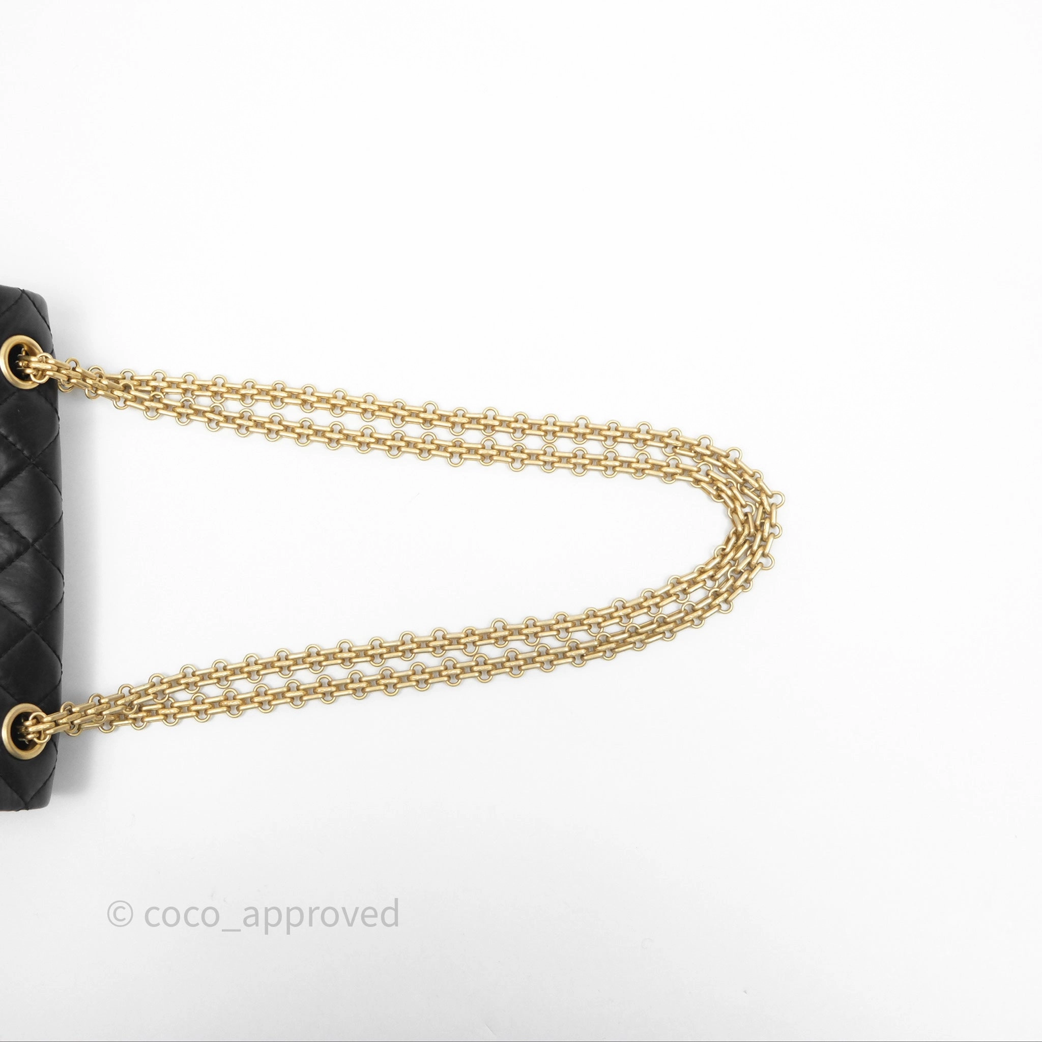 Chanel Mini Reissue 224 Black Aged Calfskin Gold Hardware