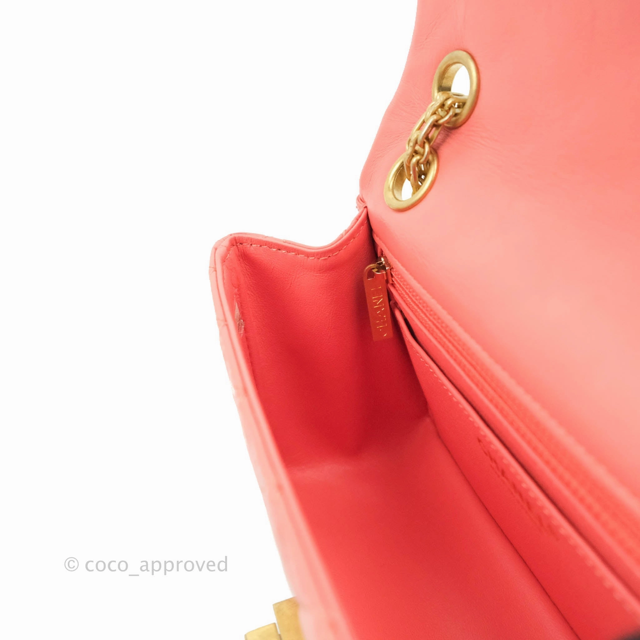 Chanel Mini Reissue 224 Pink Aged Calfskin Aged Gold Hardware