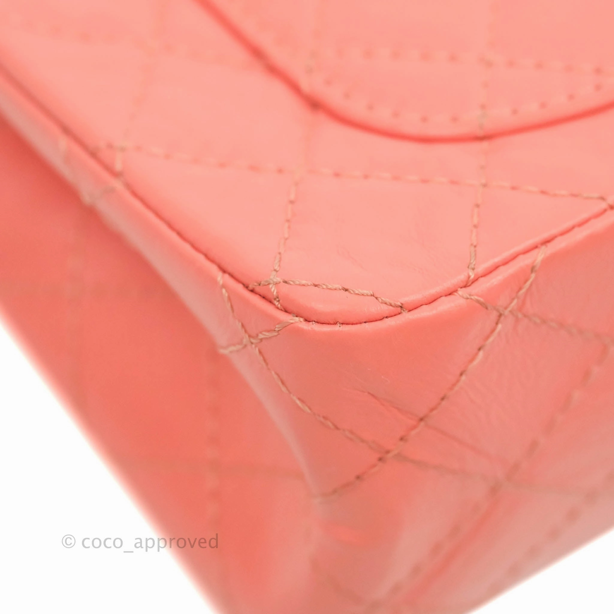 Chanel Mini Reissue 224 Pink Aged Calfskin Aged Gold Hardware