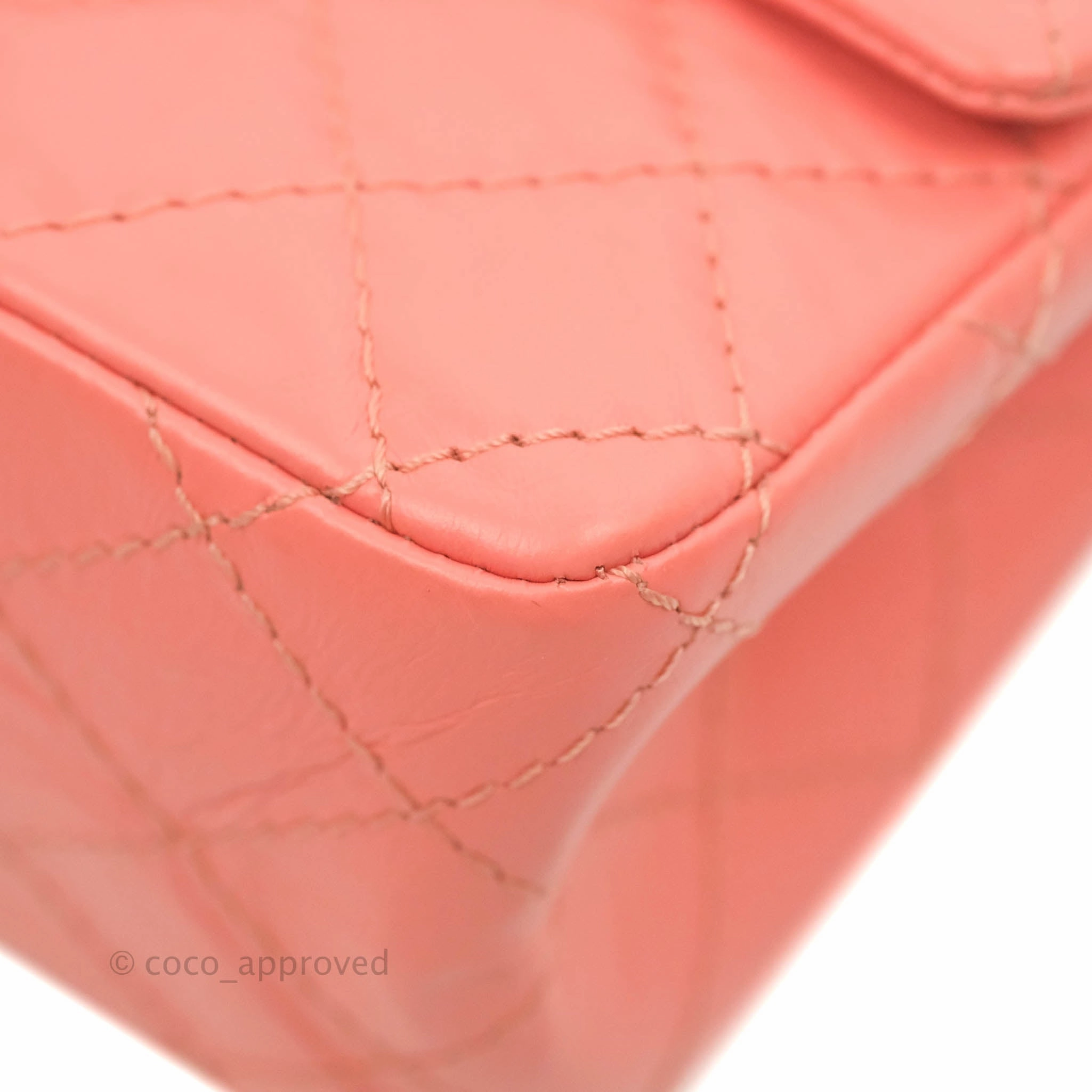Chanel Mini Reissue 224 Pink Aged Calfskin Aged Gold Hardware