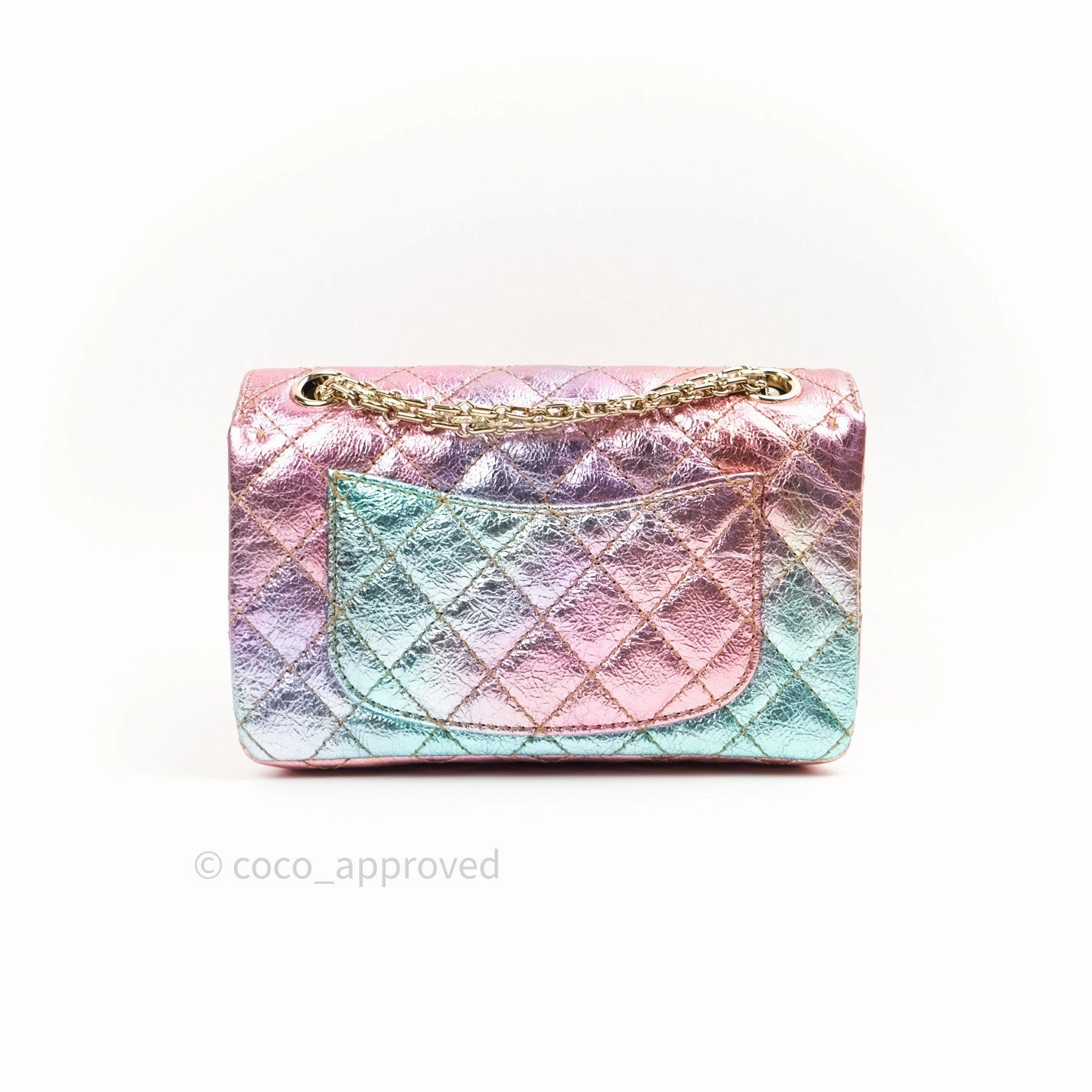 Chanel Mini Reissue 224 Rainbow Quilted Calfskin Gold Hardware
