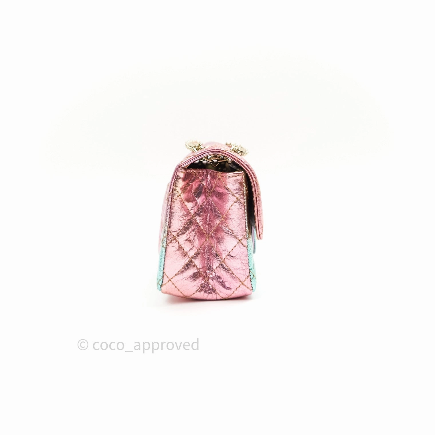 Chanel Mini Reissue 224 Rainbow Quilted Calfskin Gold Hardware