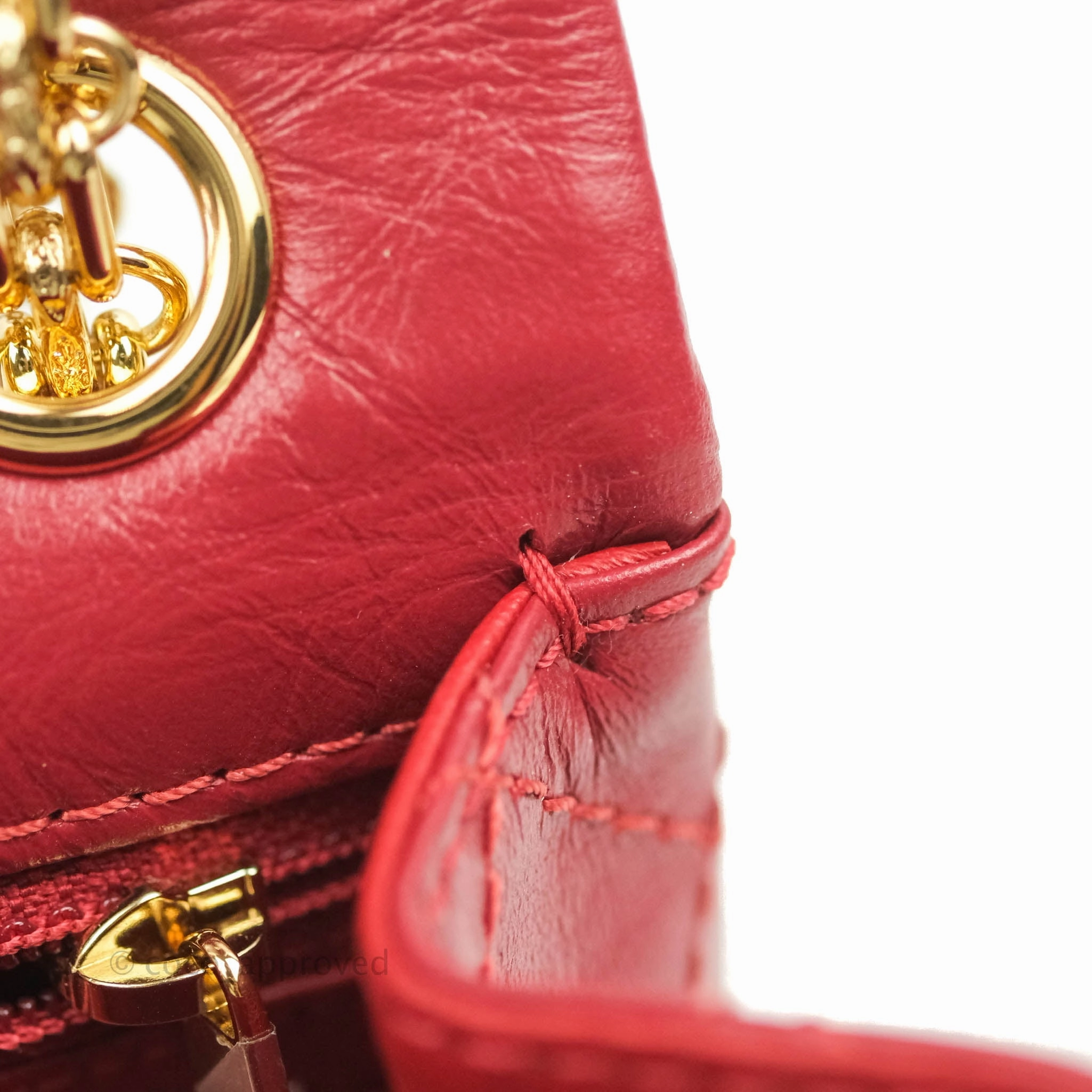 Chanel Mini Reissue 224 Red Aged Calfskin Gold Hardware 19S