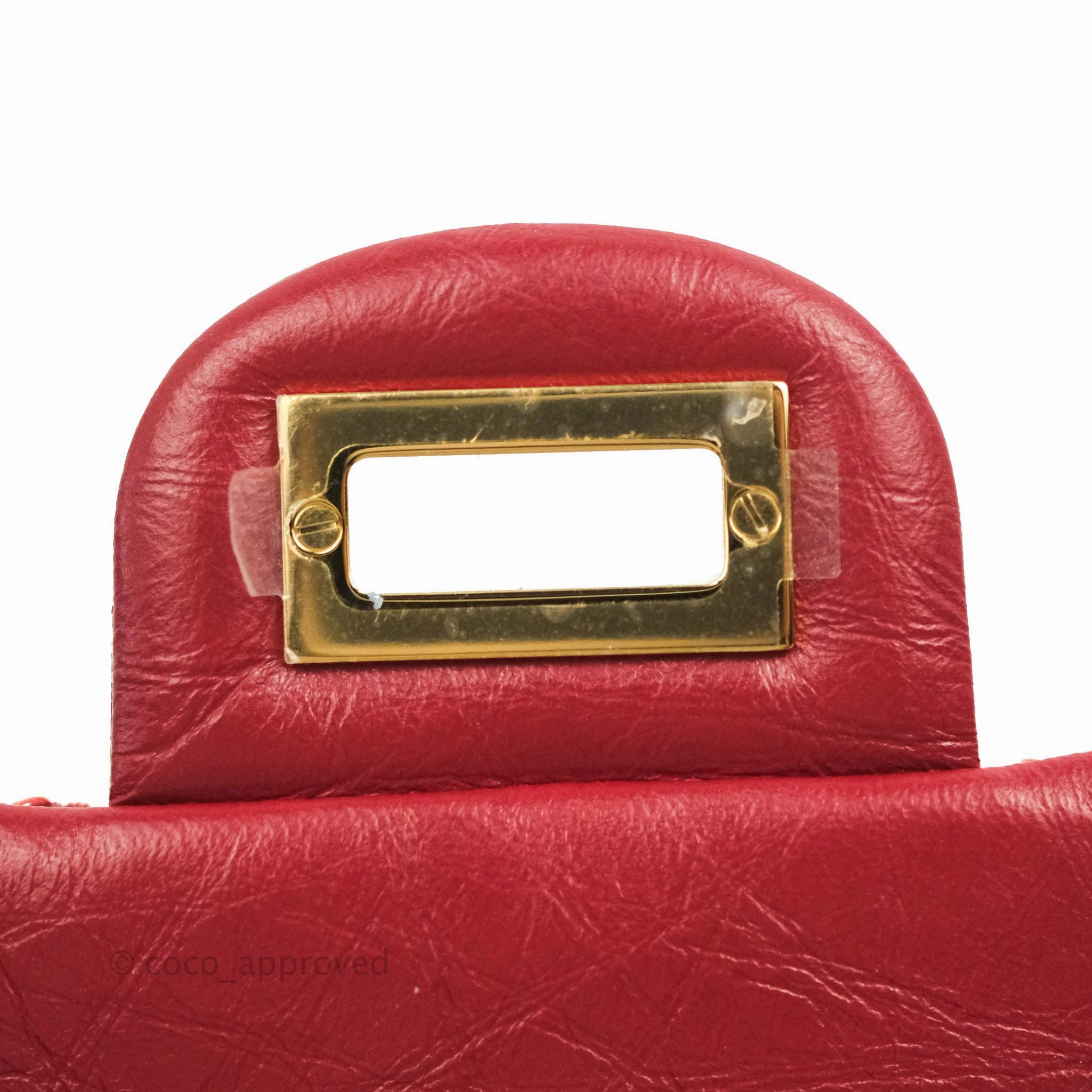 Chanel Mini Reissue 224 Red Aged Calfskin Gold Hardware 19S