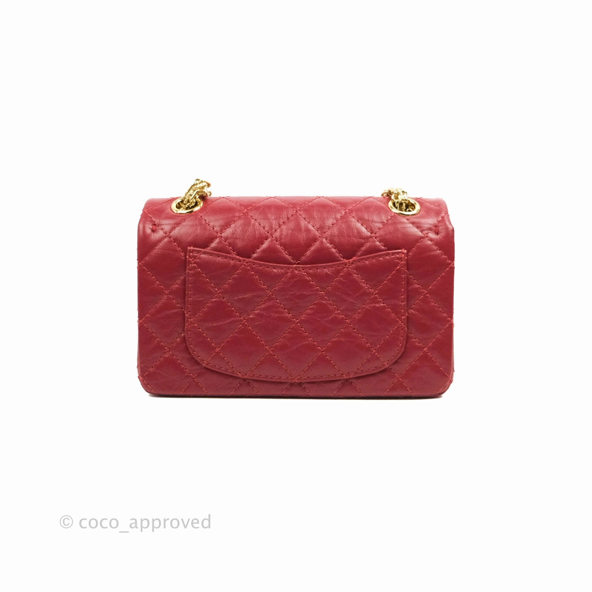 Chanel Mini Reissue 224 Red Aged Calfskin Gold Hardware 19S