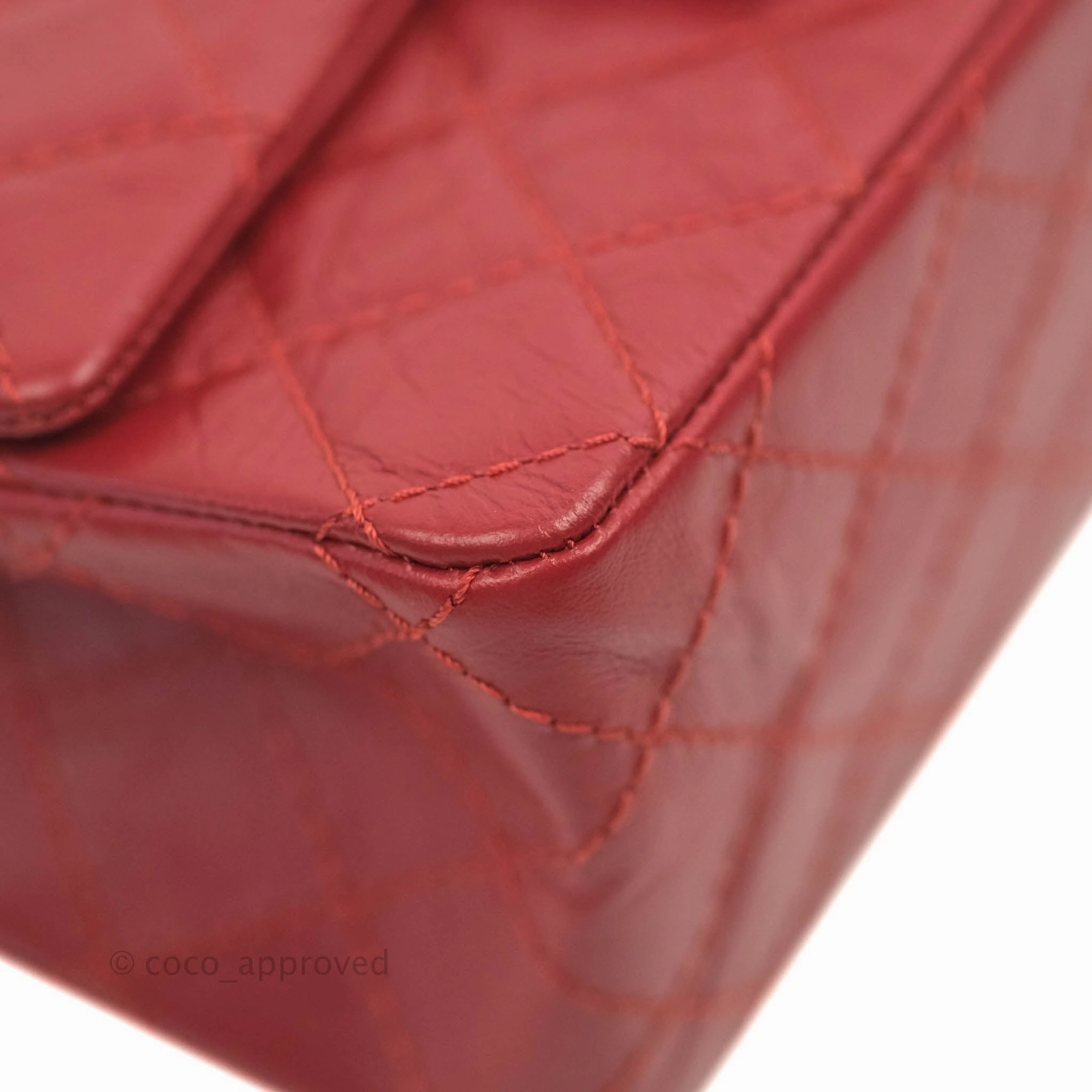 Chanel Mini Reissue 224 Red Aged Calfskin Gold Hardware 19S