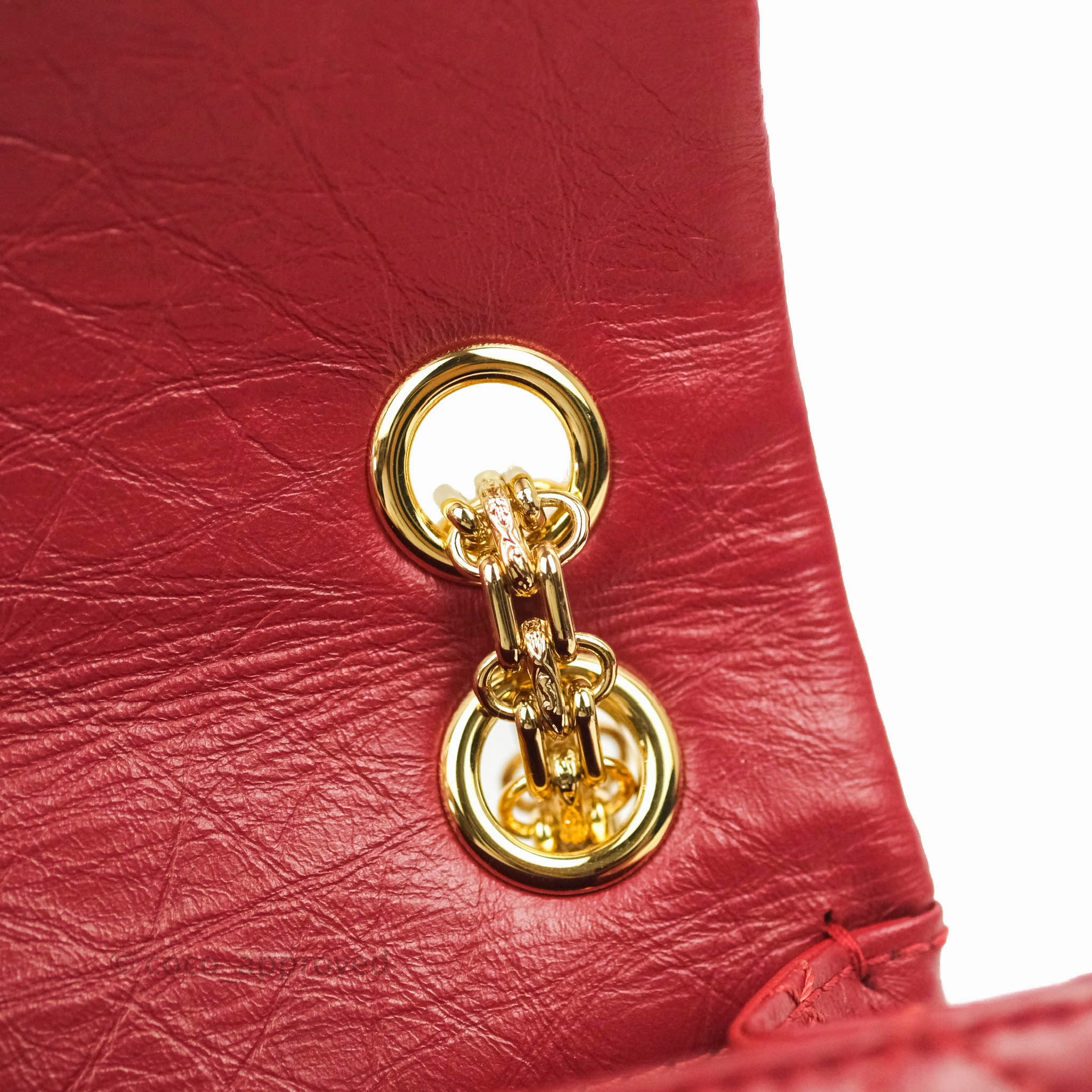 Chanel Mini Reissue 224 Red Aged Calfskin Gold Hardware 19S