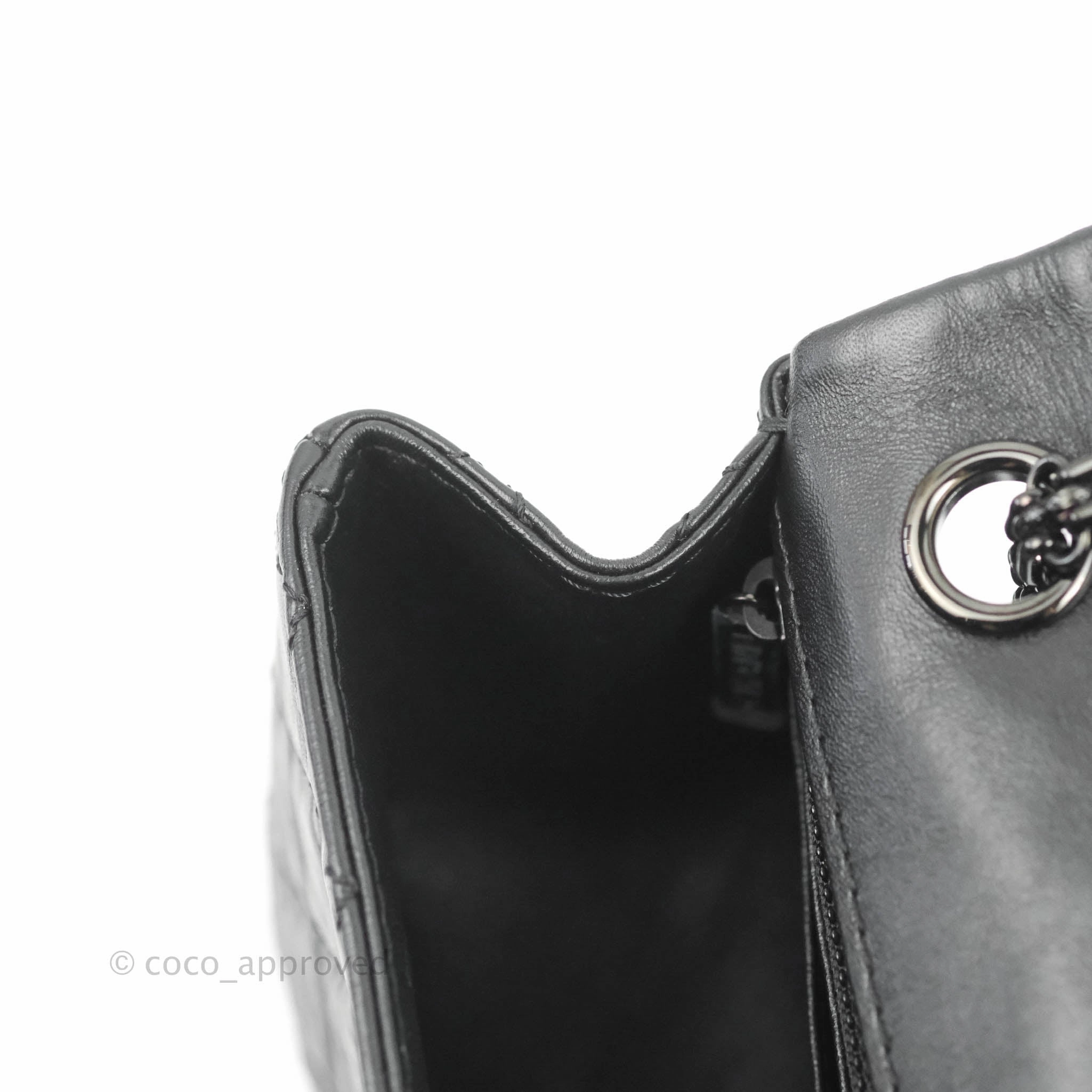 Chanel Mini Reissue 224 So Black Aged Calfskin Black Hardware