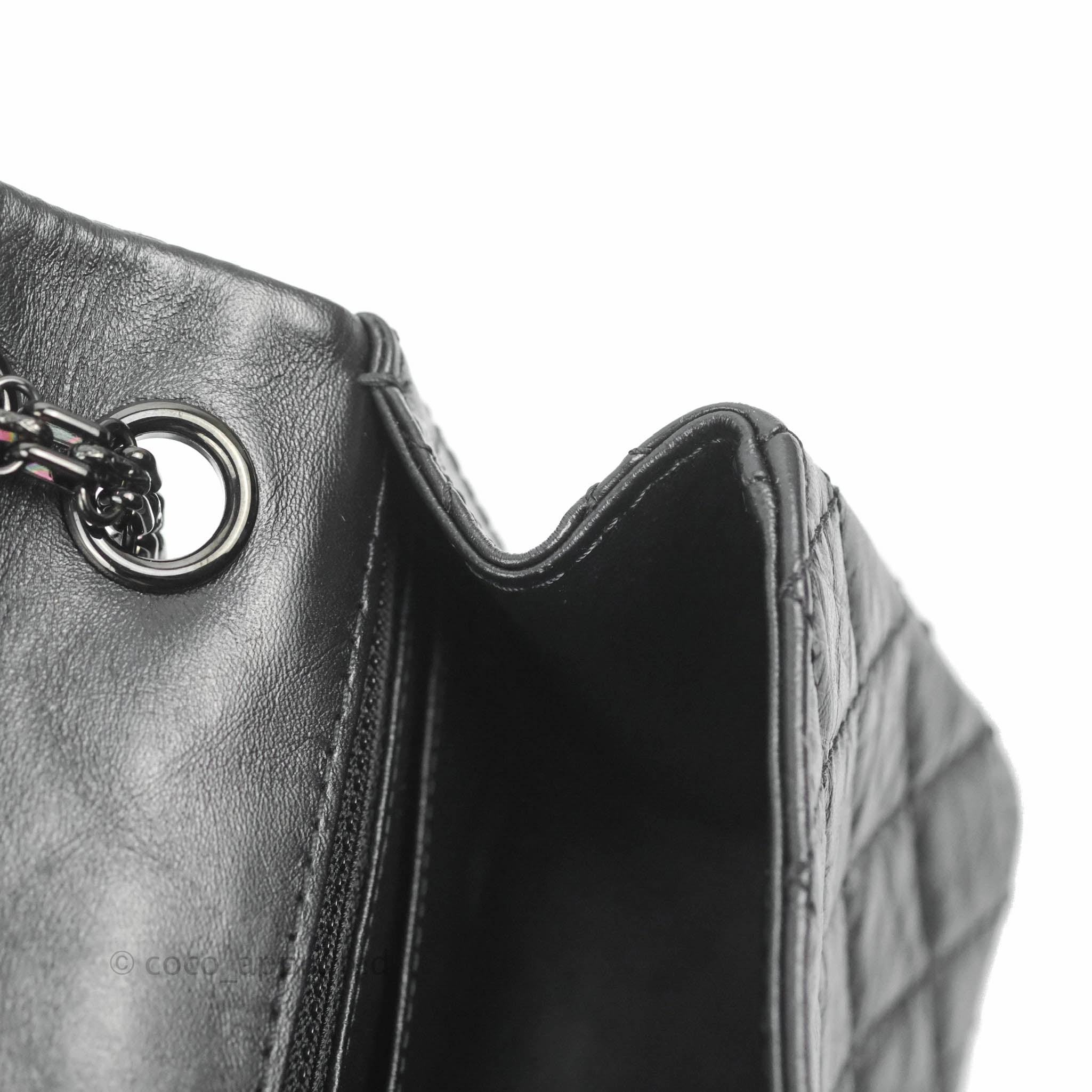 Chanel Mini Reissue 224 So Black Aged Calfskin Black Hardware