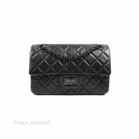 Chanel Mini Reissue 224 So Black Aged Calfskin Black Hardware