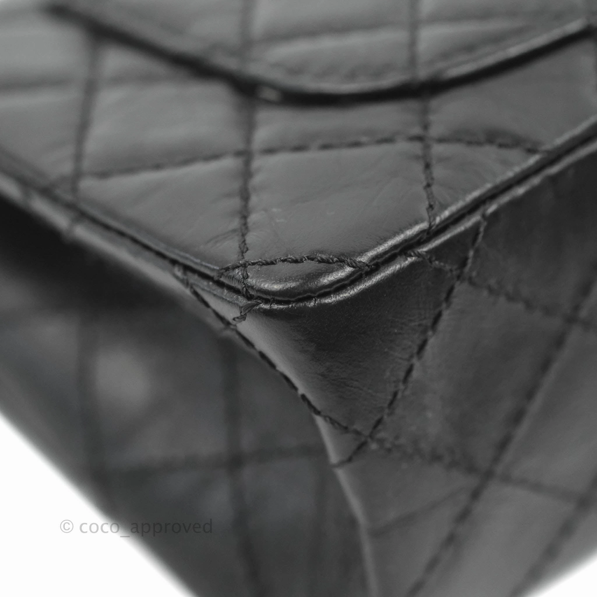 Chanel Mini Reissue 224 So Black Aged Calfskin Black Hardware