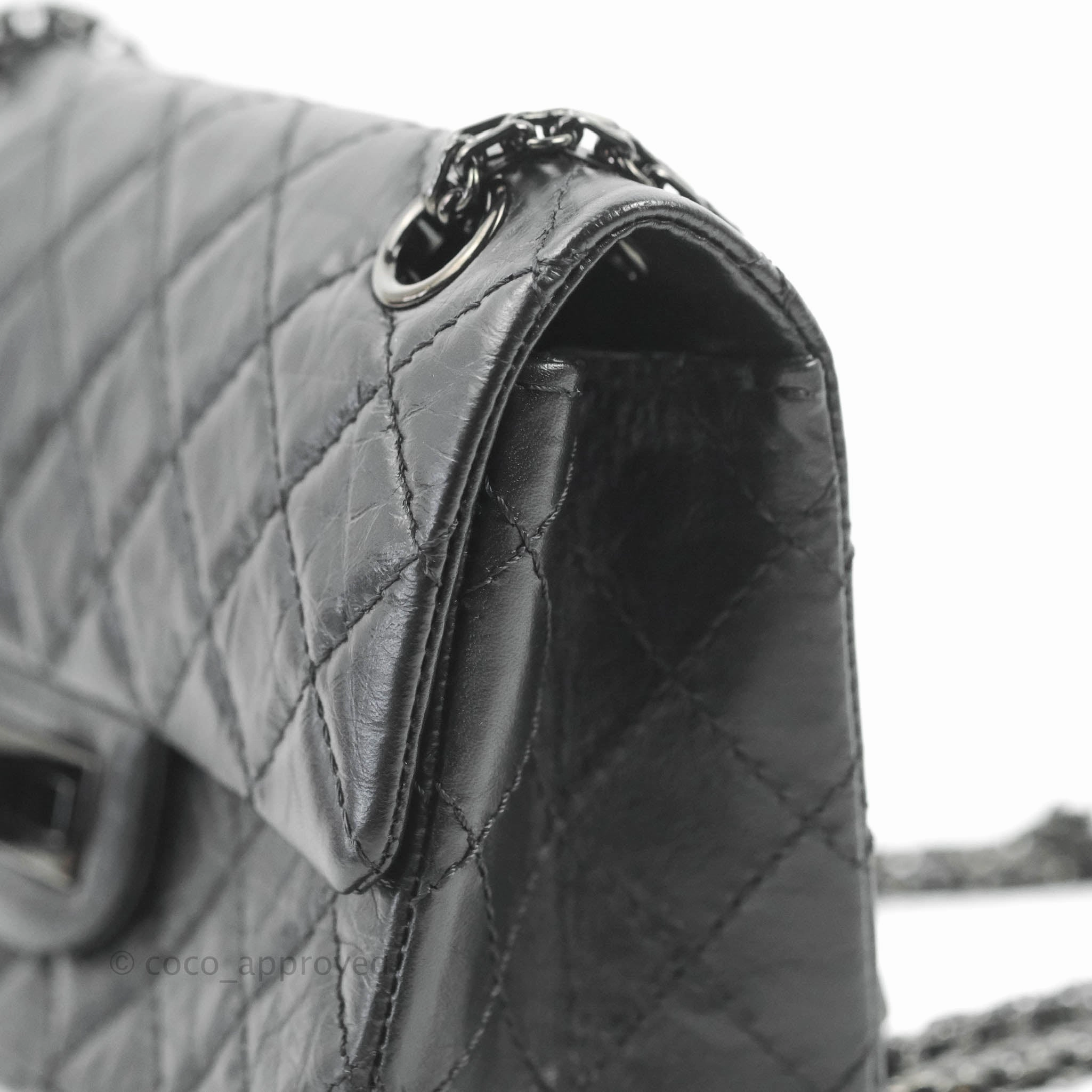 Chanel Mini Reissue 224 So Black Aged Calfskin Black Hardware