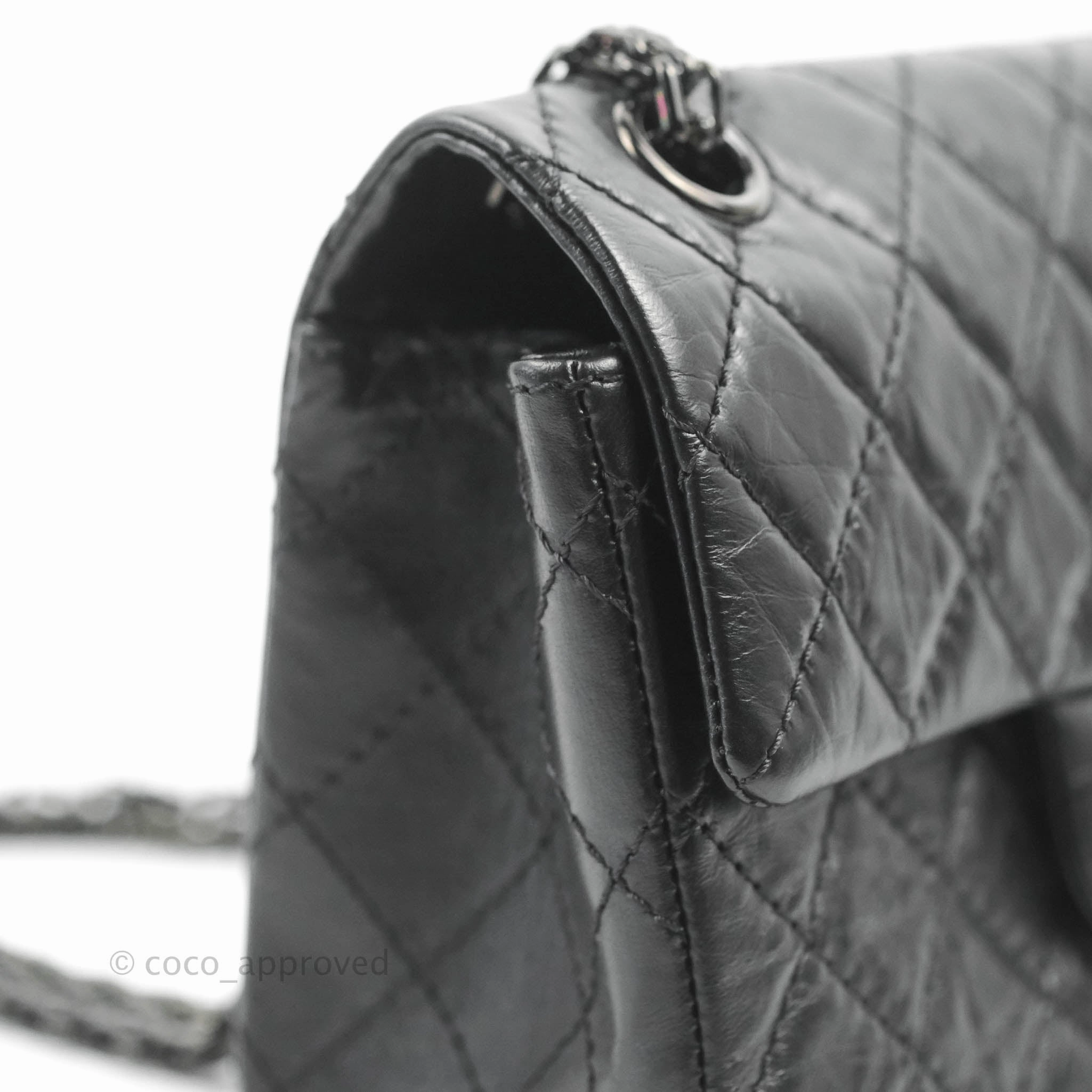 Chanel Mini Reissue 224 So Black Aged Calfskin Black Hardware