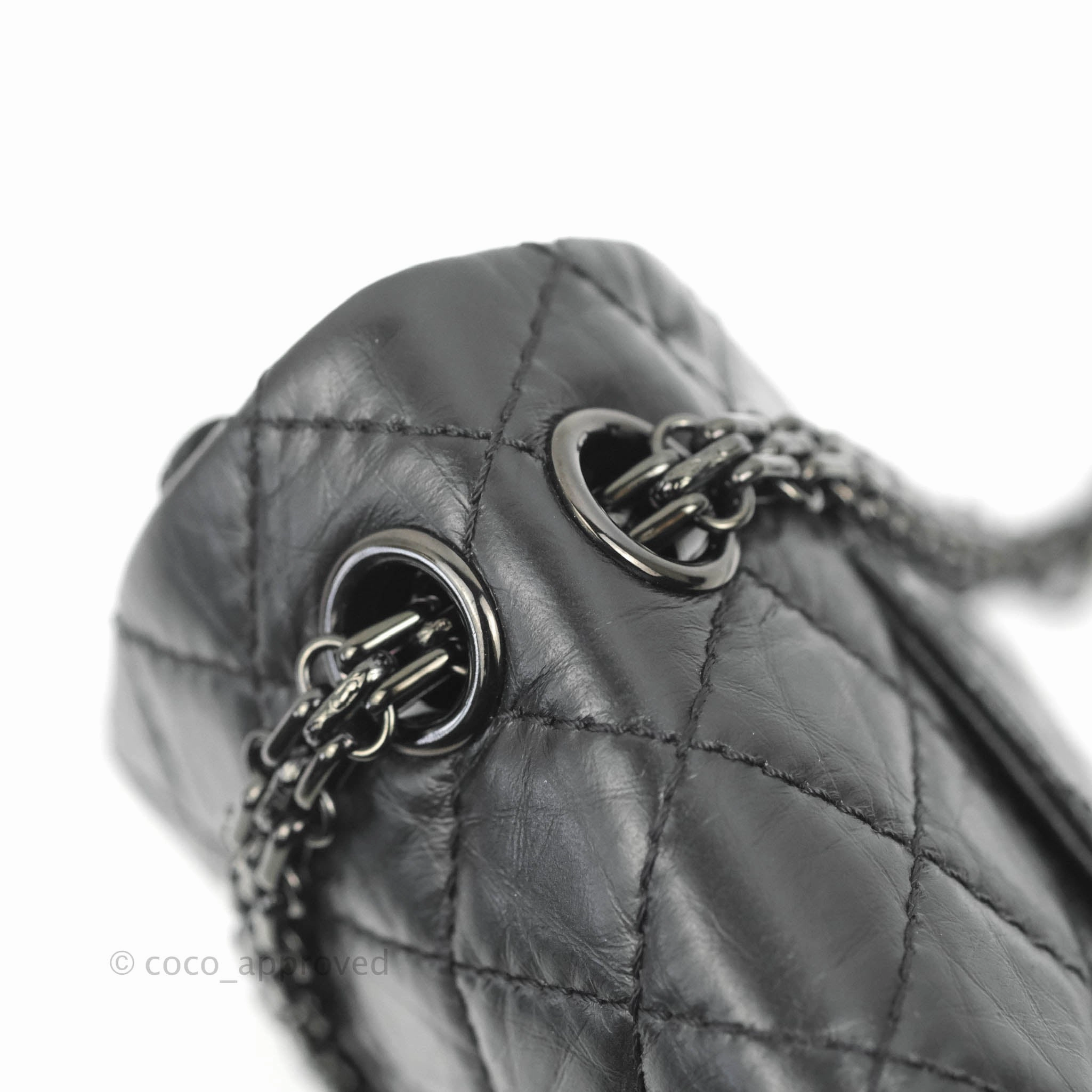 Chanel Mini Reissue 224 So Black Aged Calfskin Black Hardware