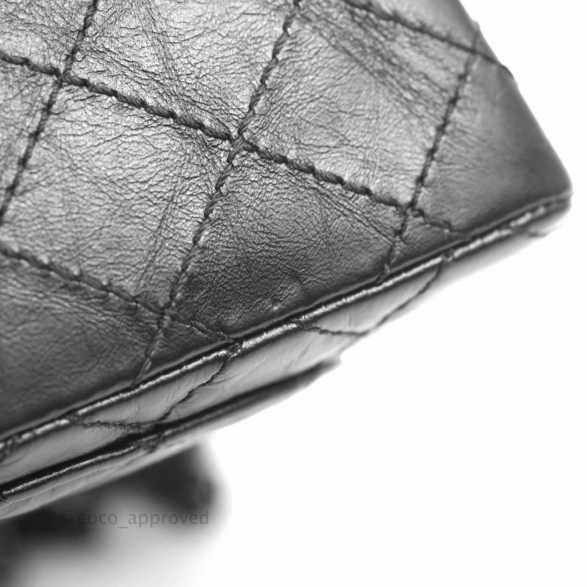 Chanel Mini Reissue 224 So Black Aged Calfskin Black Hardware