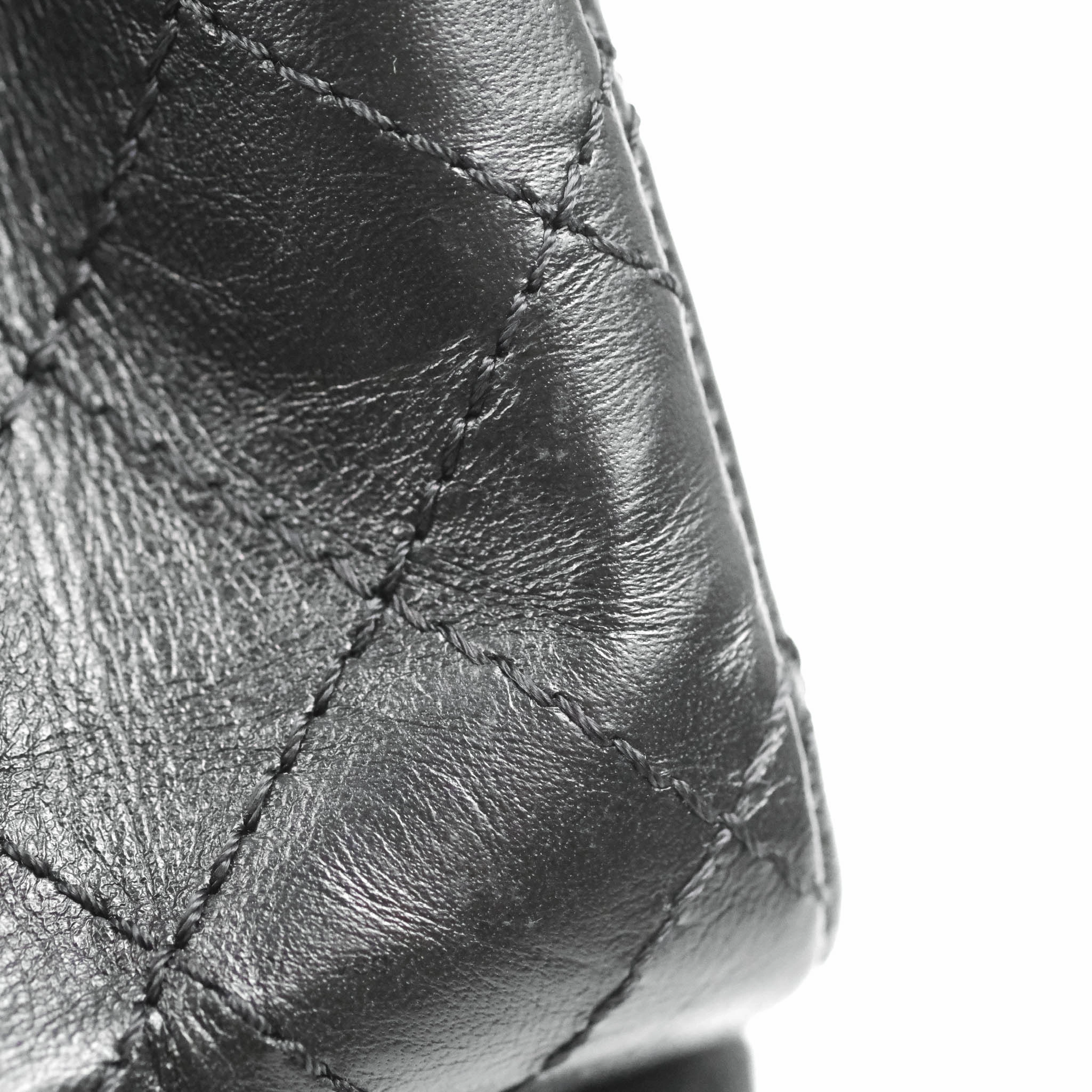 Chanel Mini Reissue 224 So Black Aged Calfskin Black Hardware
