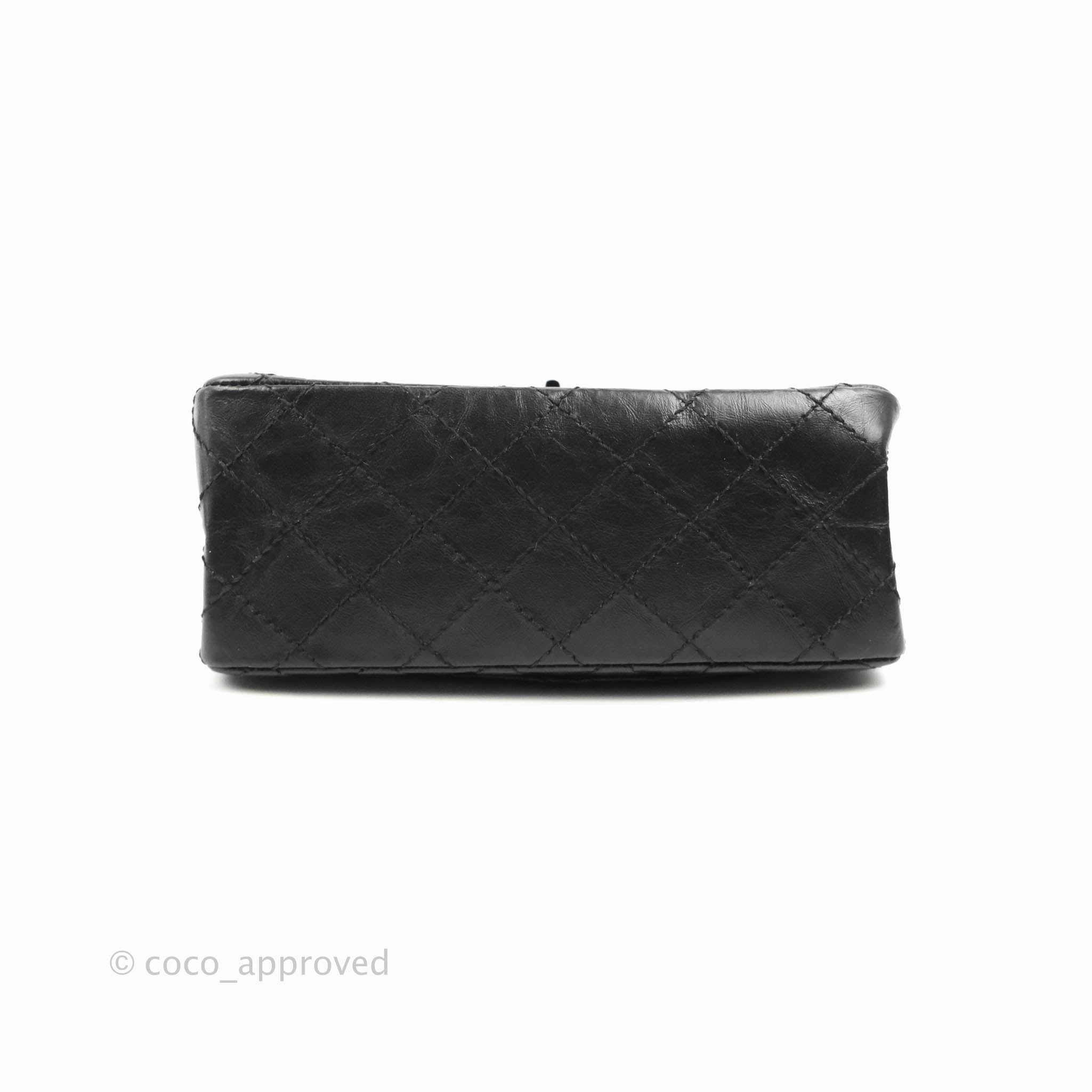 Chanel Mini Reissue 224 So Black Aged Calfskin Black Hardware