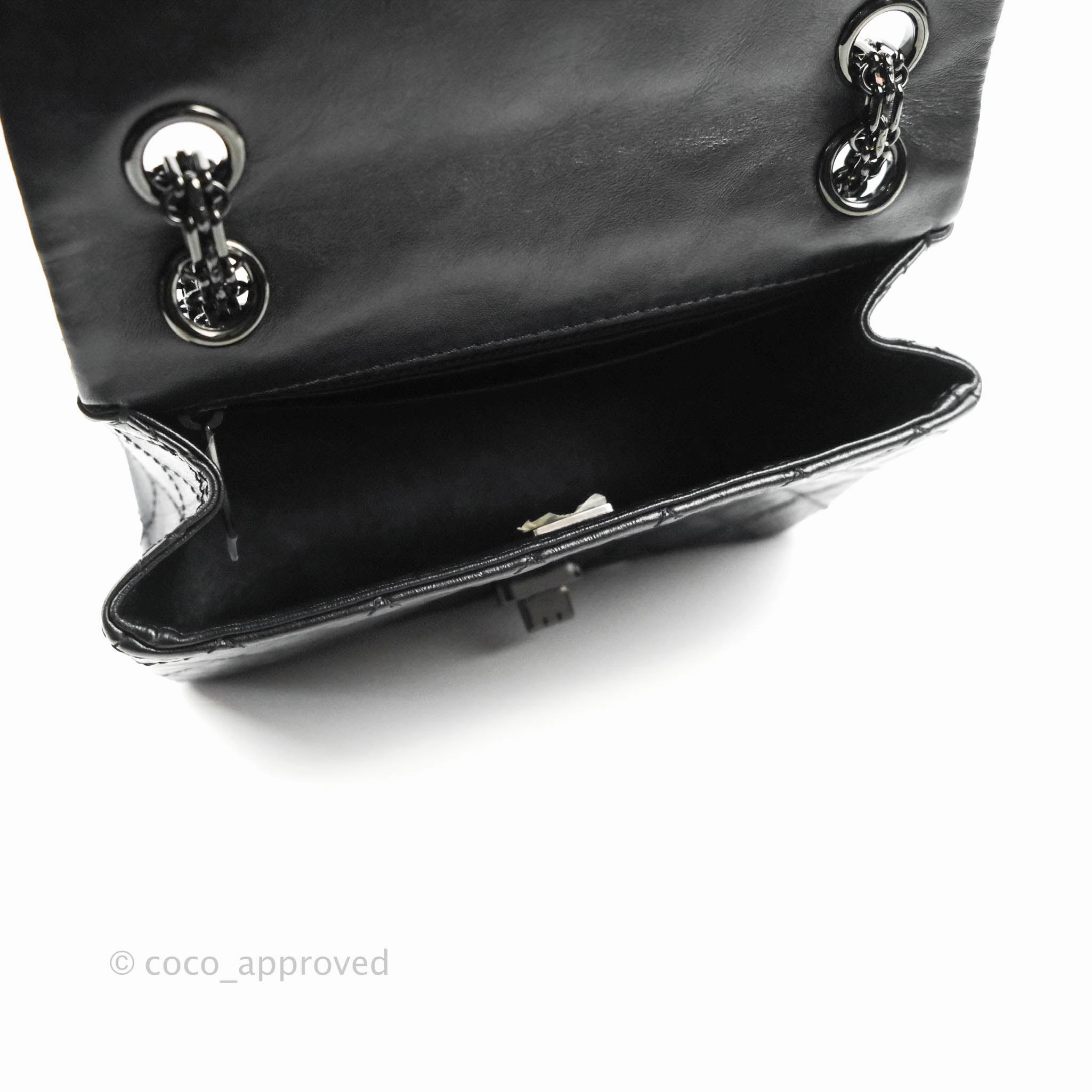 Chanel Mini Reissue 224 So Black Aged Calfskin Black Hardware