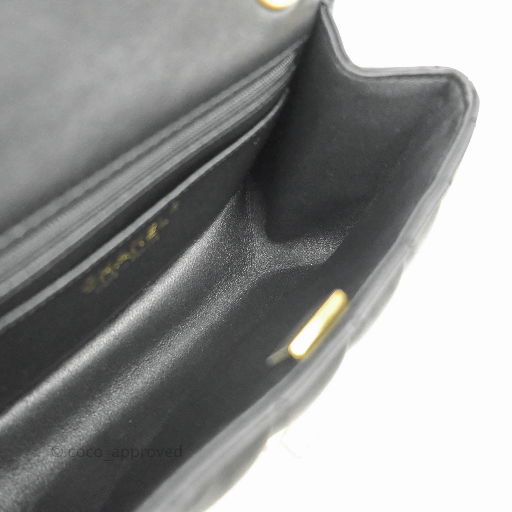 Chanel Mini Reissue 224 Vertical Quilted Black Calfskin Aged Gold Hardware