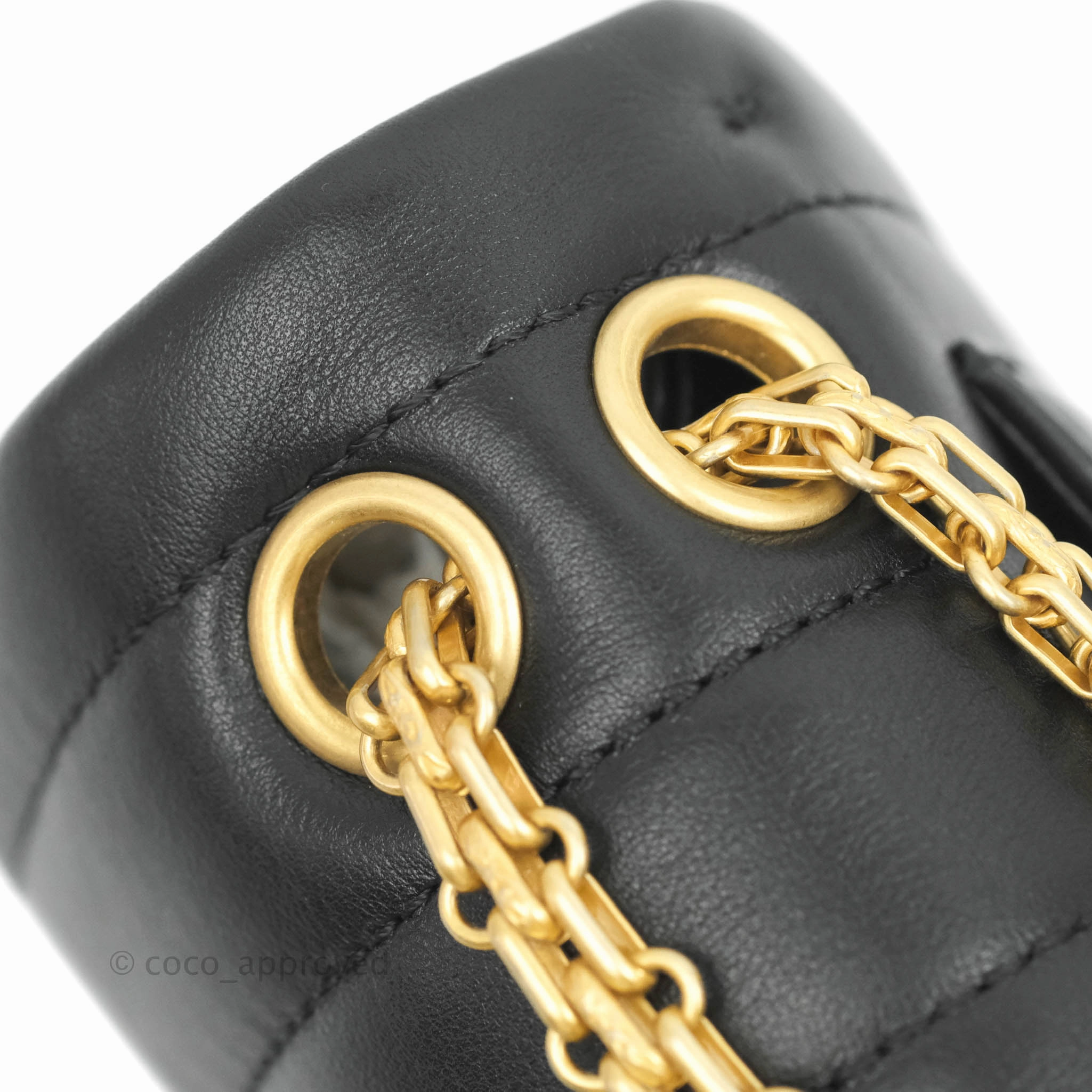 Chanel Mini Reissue 224 Vertical Quilted Black Calfskin Aged Gold Hardware