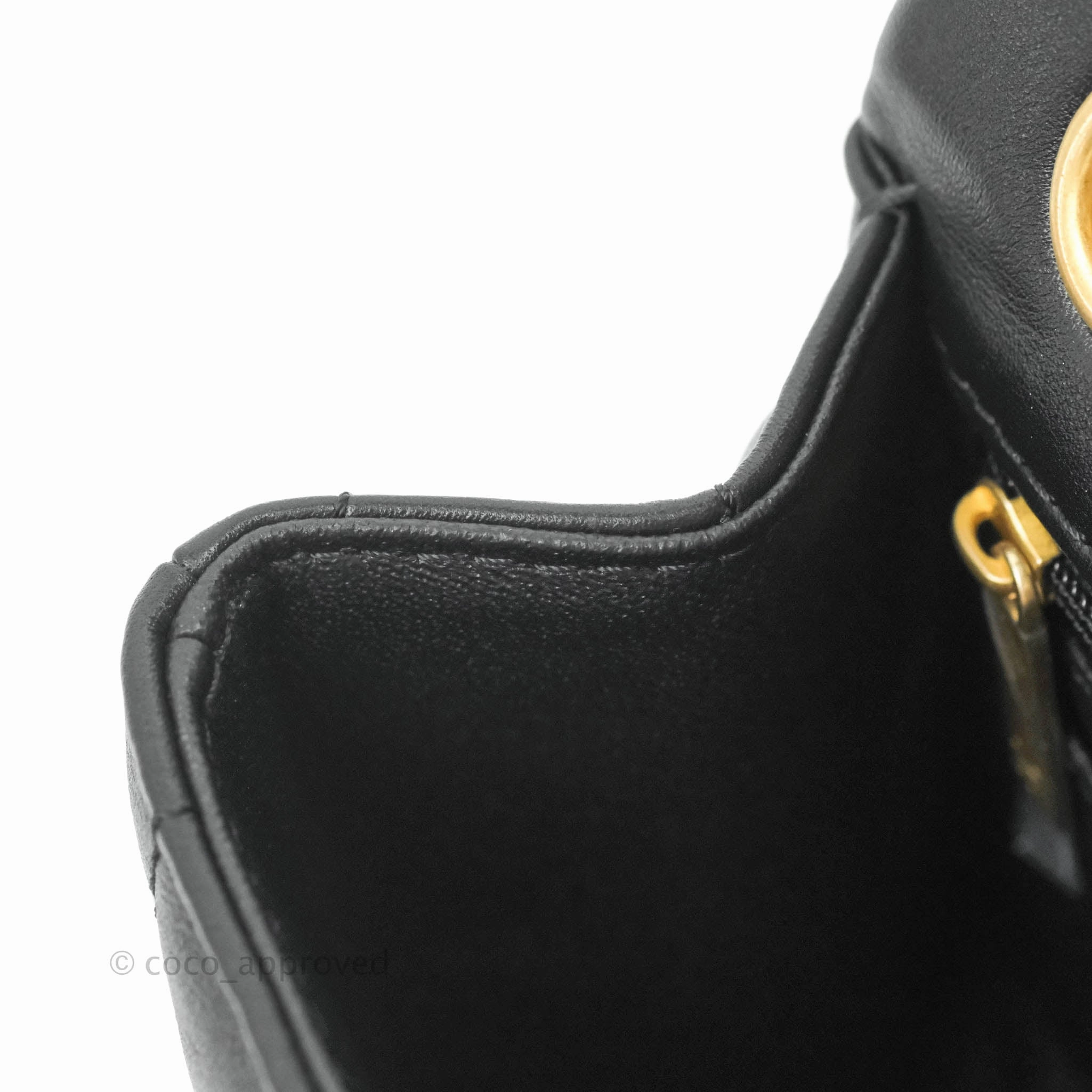 Chanel Mini Reissue 224 Vertical Quilted Black Calfskin Aged Gold Hardware