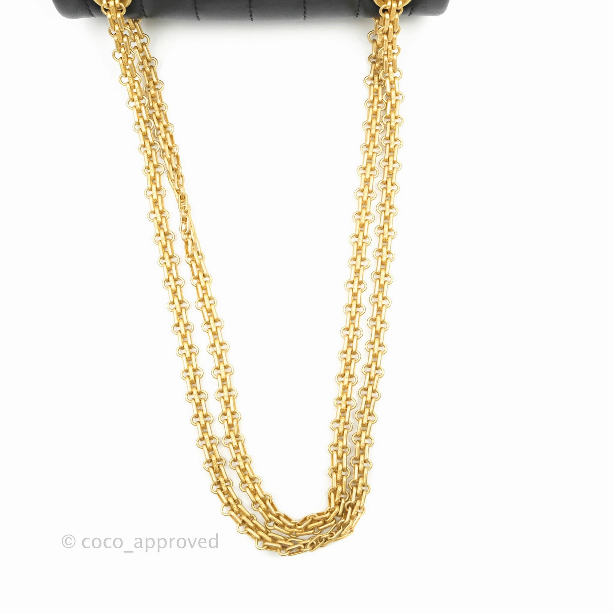 Chanel Mini Reissue 224 Vertical Quilted Black Calfskin Aged Gold Hardware