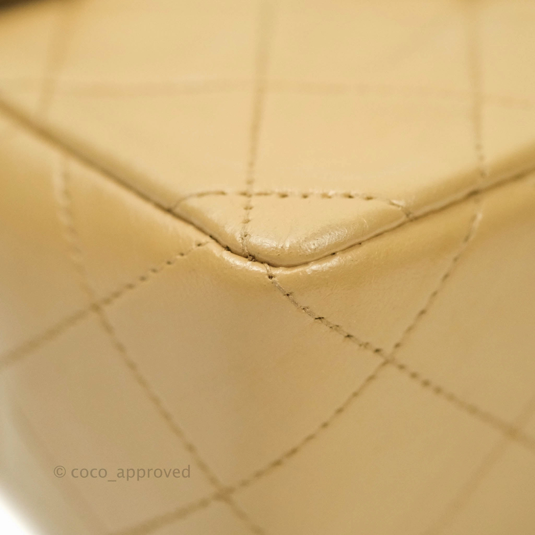 Chanel Mini Square Beige Lambskin 24K Gold Hardware