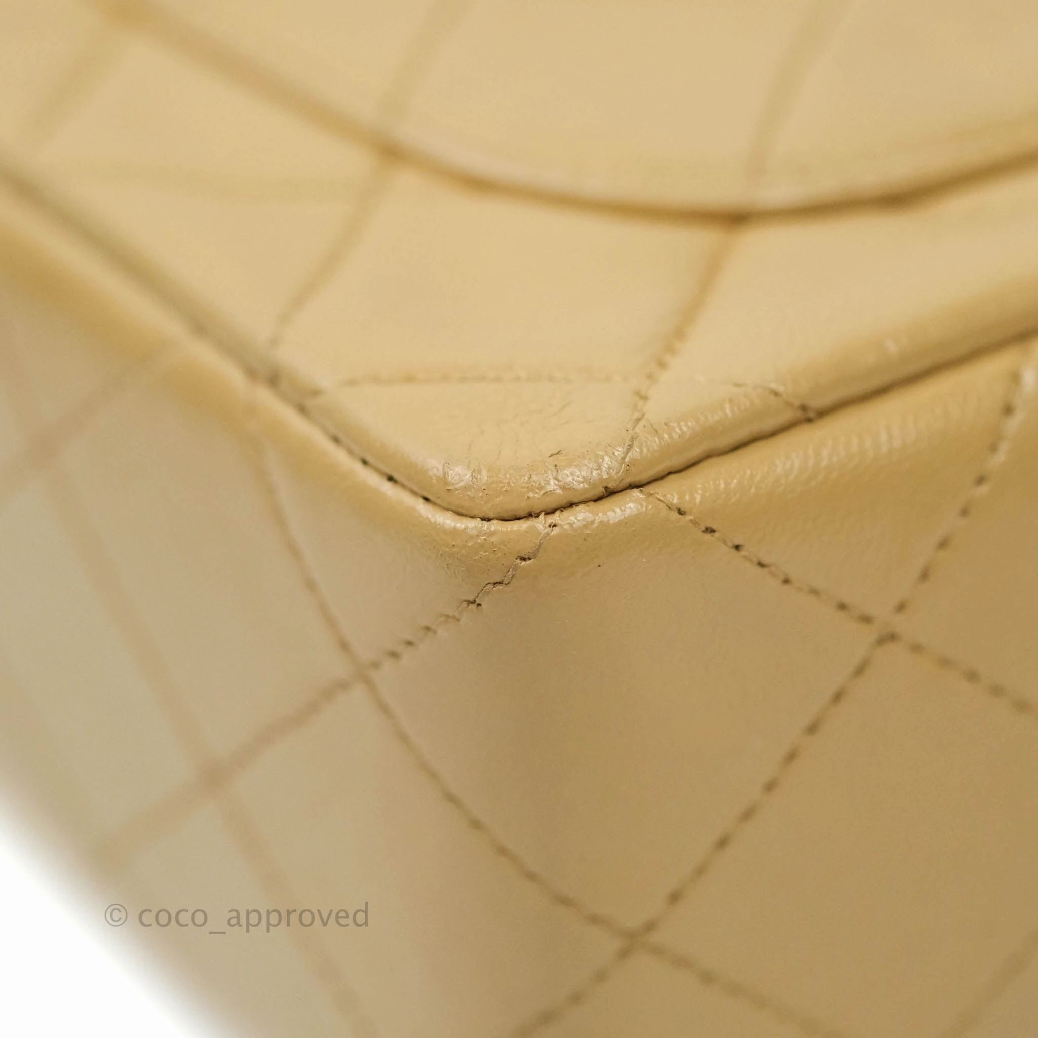 Chanel Mini Square Beige Lambskin 24K Gold Hardware
