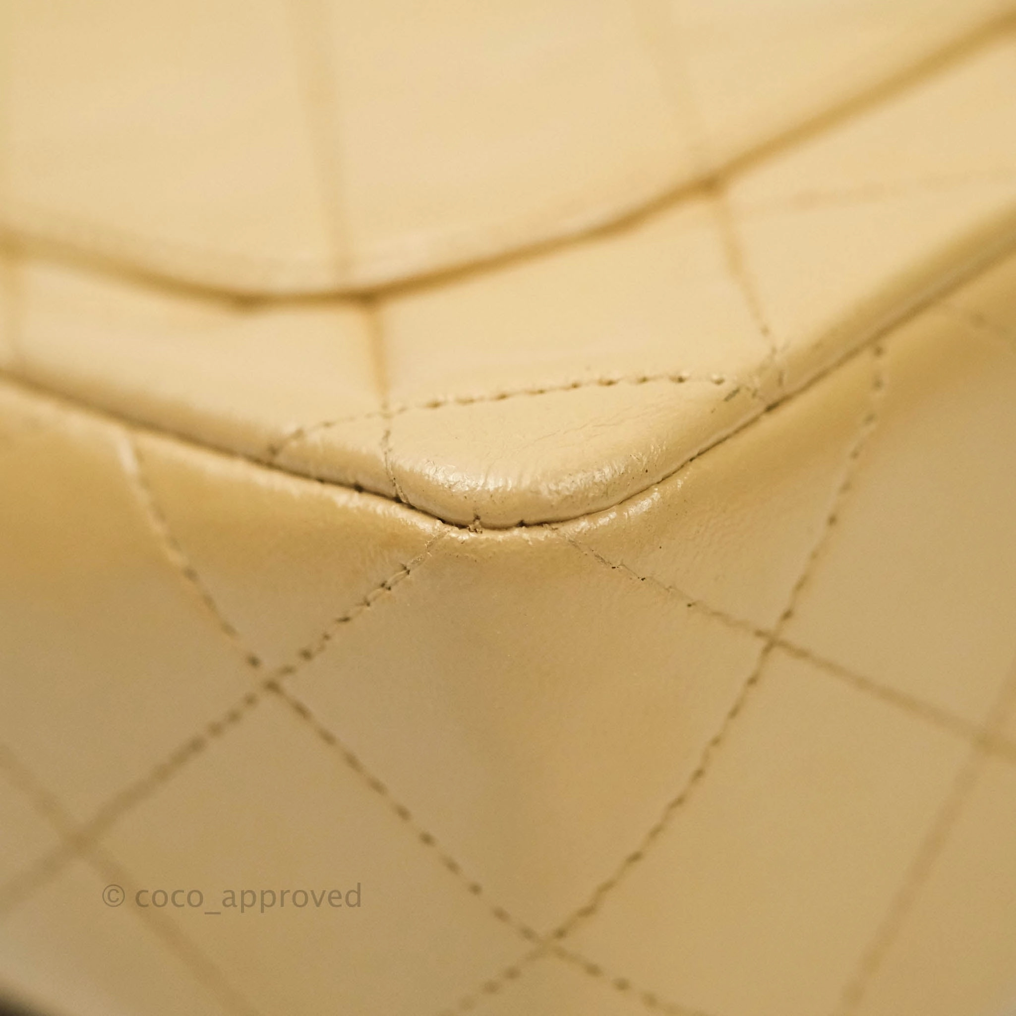 Chanel Mini Square Beige Lambskin 24K Gold Hardware