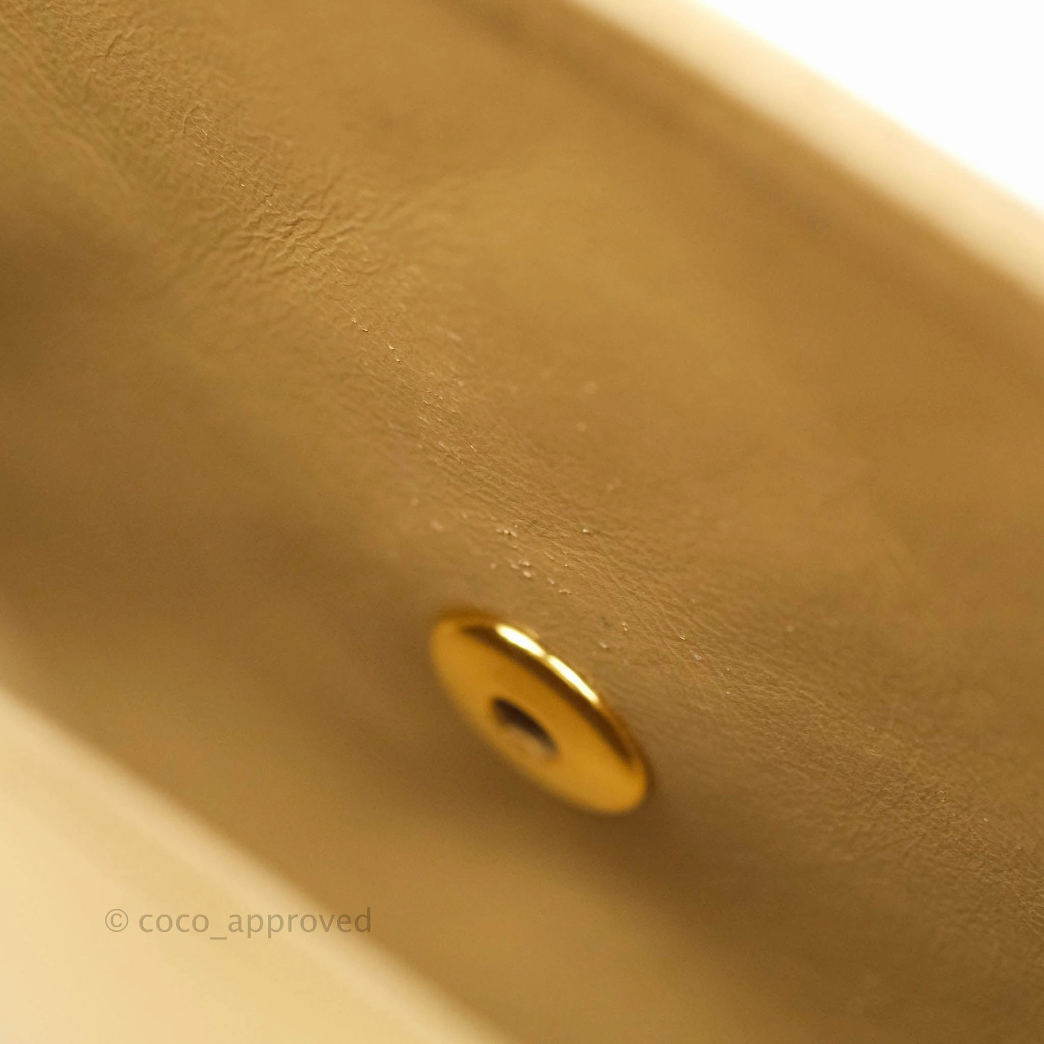 Chanel Mini Square Beige Lambskin 24K Gold Hardware
