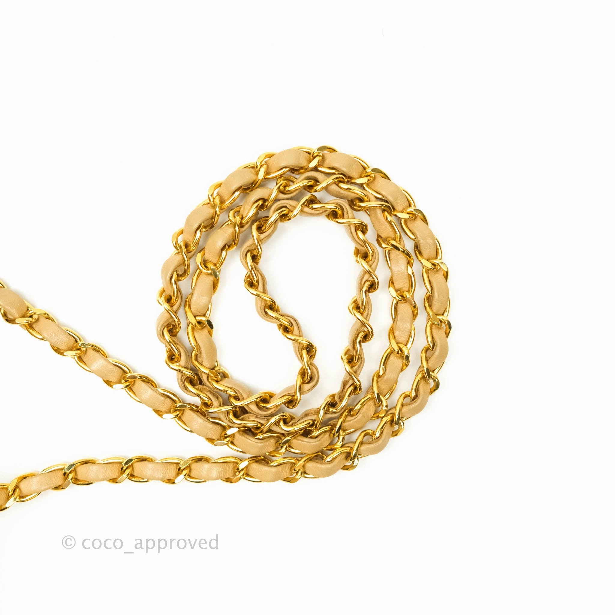 Chanel Mini Square Beige Lambskin 24K Gold Hardware