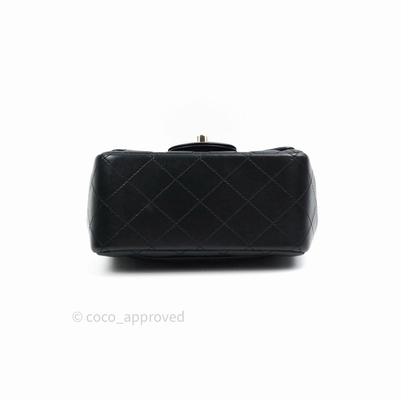 Chanel Mini Square Black Lambskin Gold Hardware