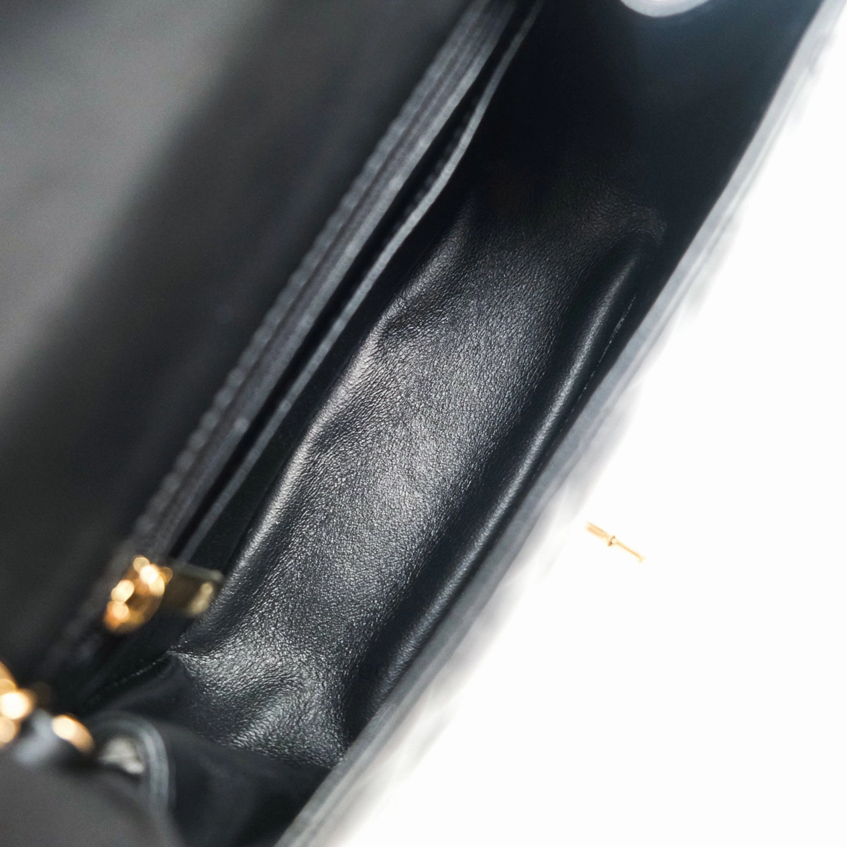 Chanel Mini Square Black Lambskin Gold Hardware