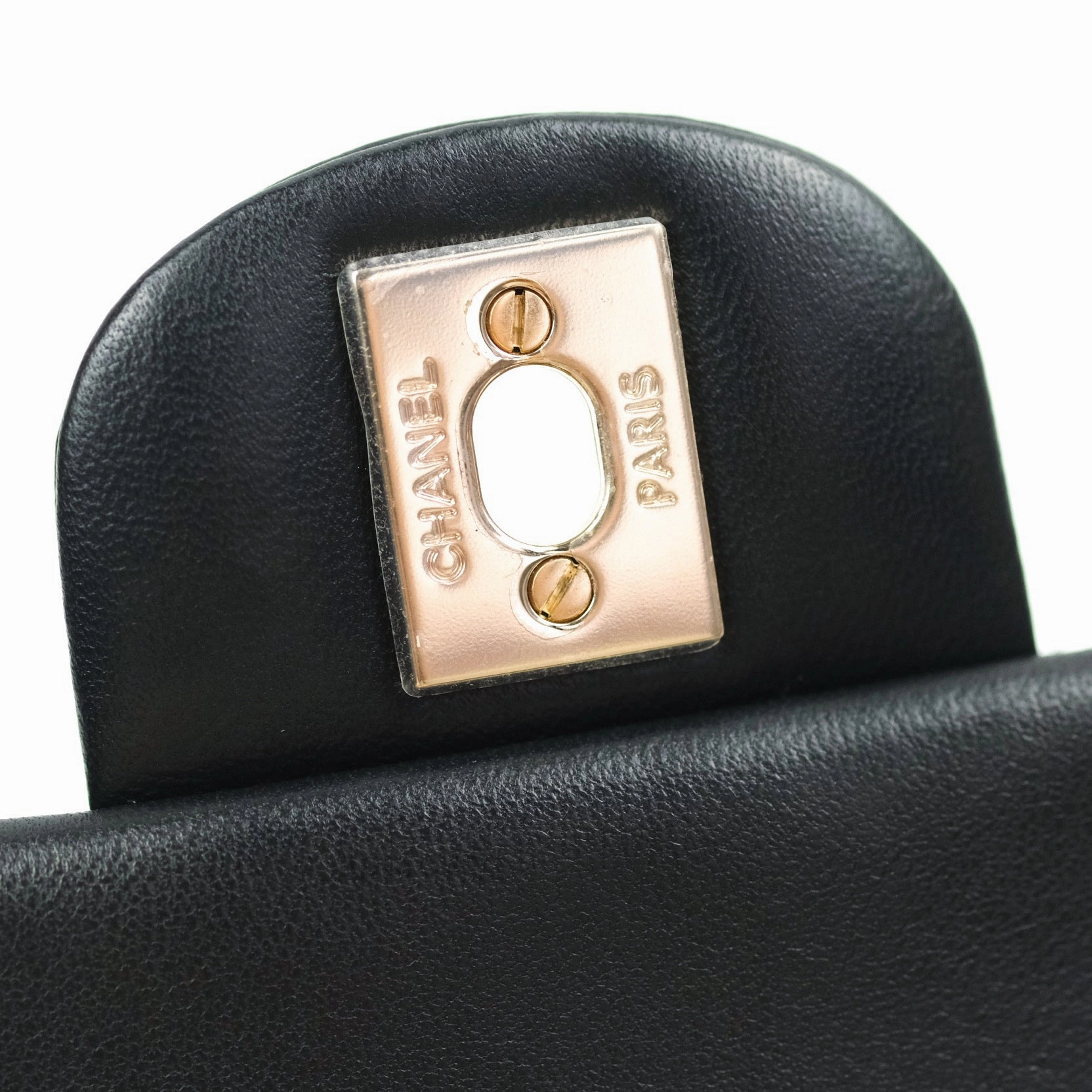 Chanel Mini Square Black Lambskin Gold Hardware